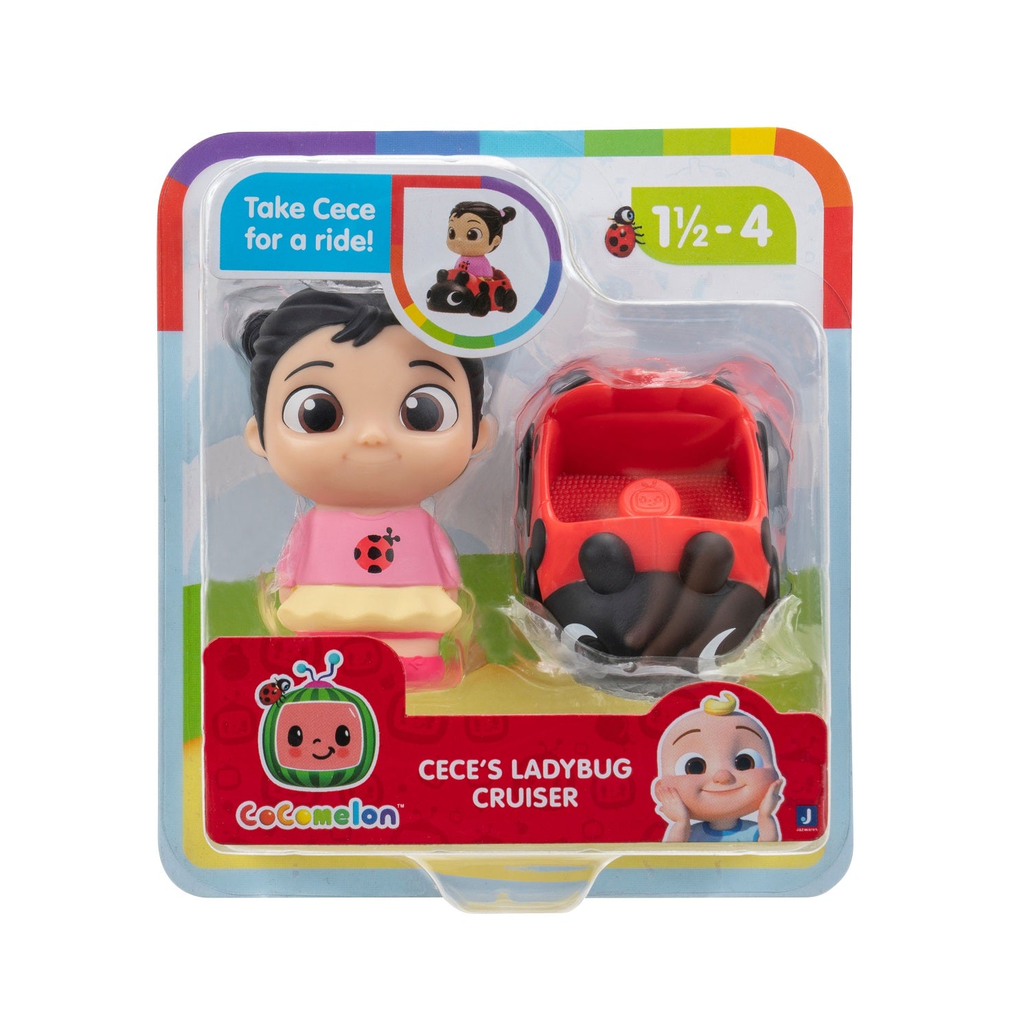 Cocomelon JJ & Friends Cruisers - Adorable Cece Ladybug Figures