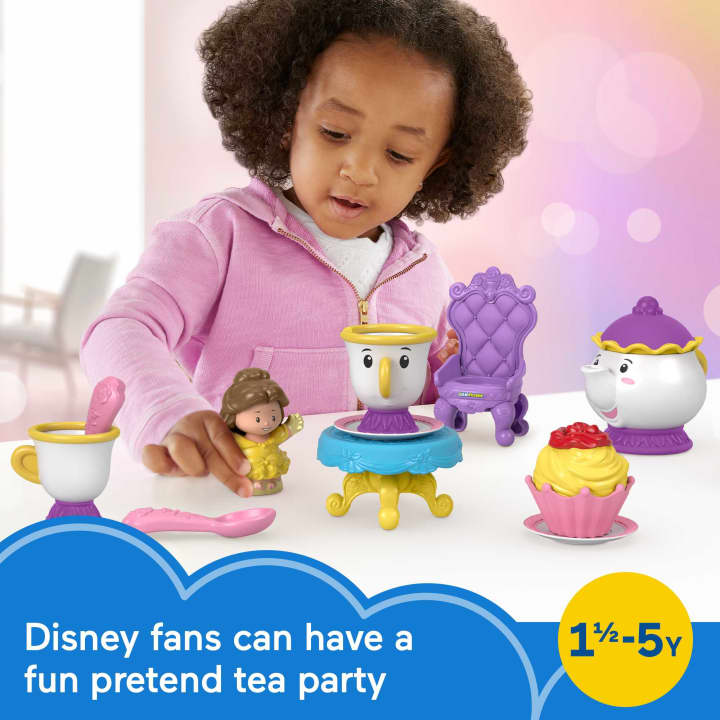 Fisher-Price Little People Playset: Disney Princess Belle's Magical Tea Party - Ideal for Toddlers
