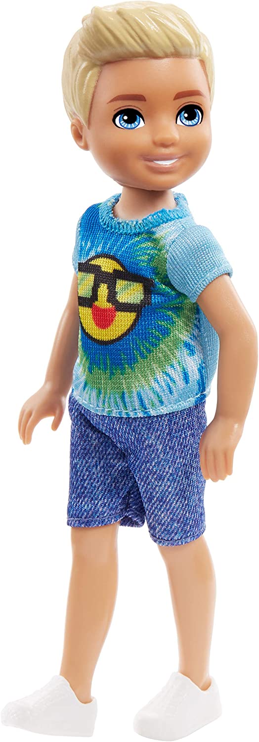 Hot Sale! Barbie Club Chelsea Doll with Emoji Tie - Die Fashion for Endless Fun
