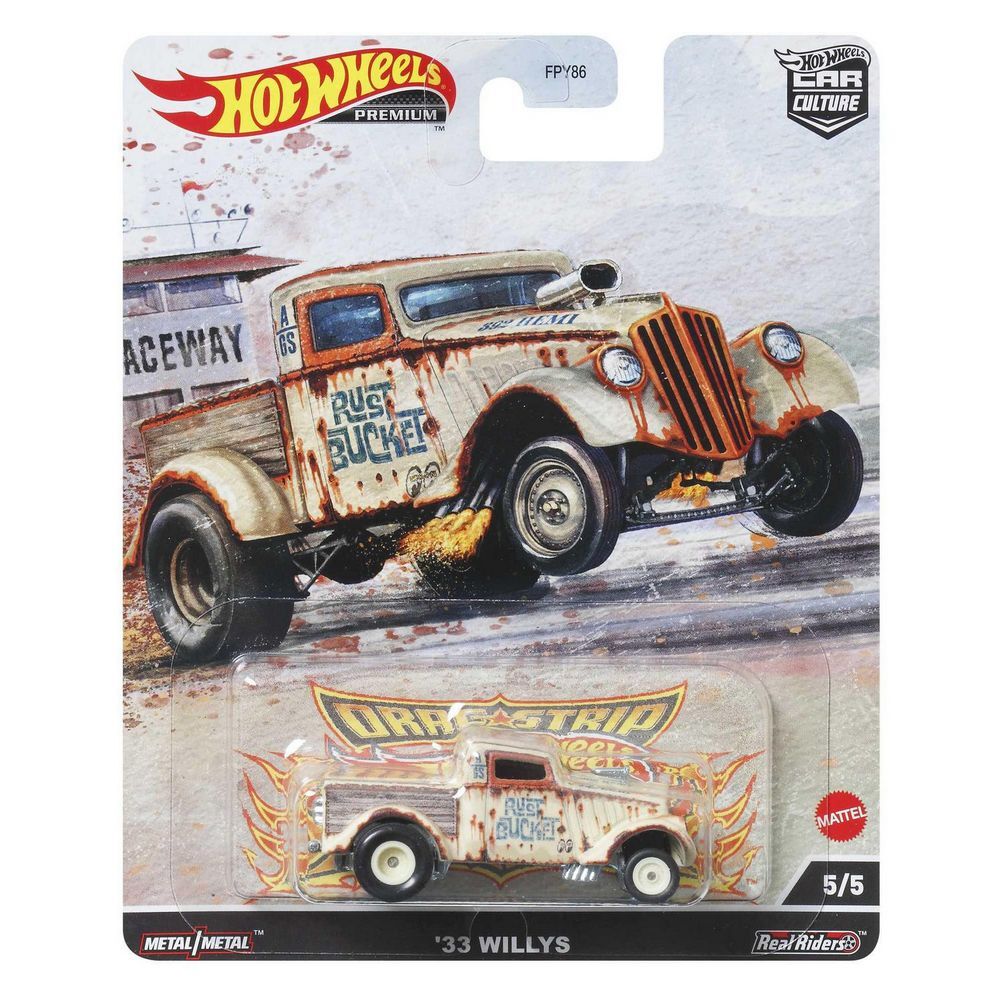 Hot Wheels 1:64 Scale Car Culture Dragstrip Demons 5/5 '33 Willys for Collectors