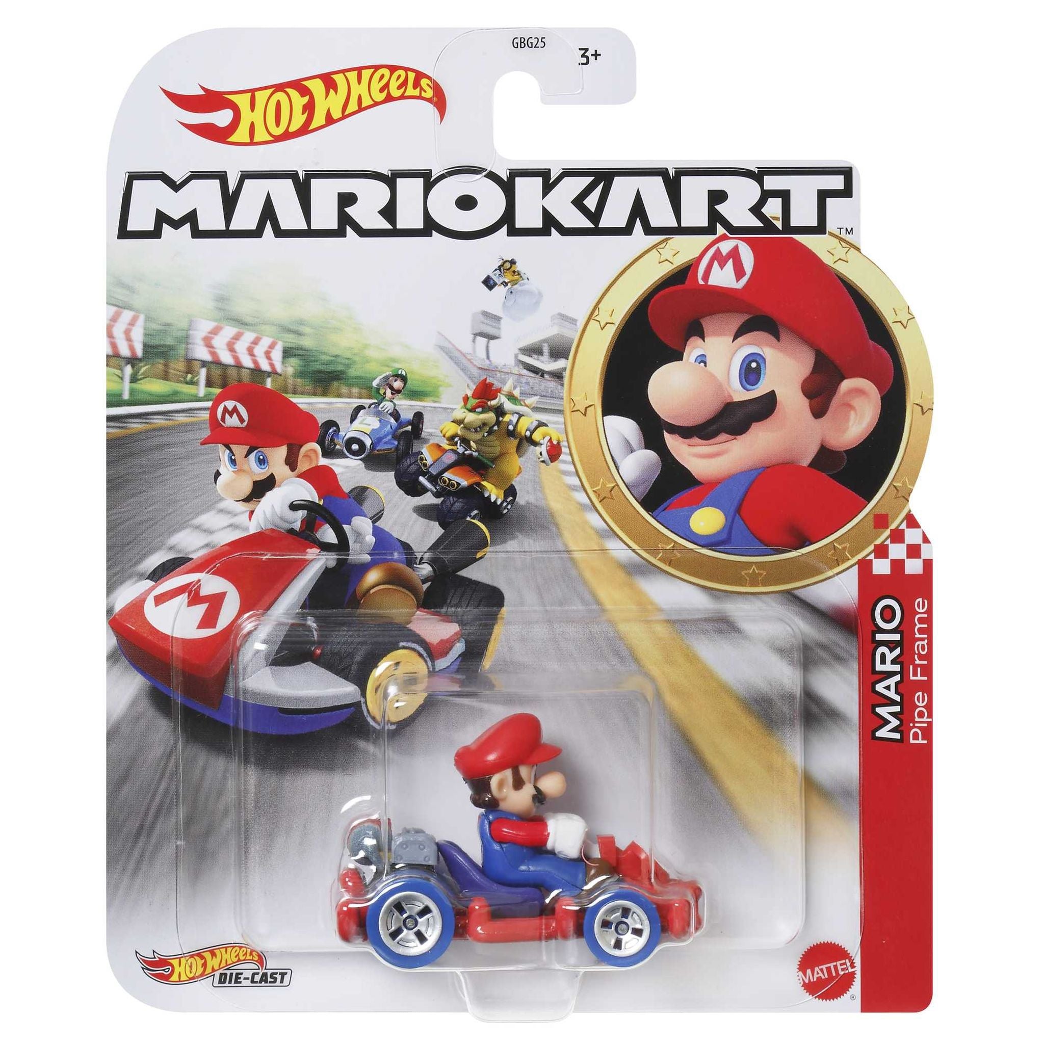 Hot Wheels 1:64 Scale Mario Kart Mario Pipe Frame Die - Cast Set
