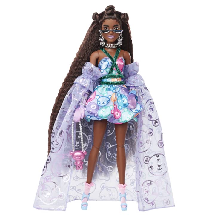 Hot Deal! Barbie Extra Fancy Fashion Doll in Teddy Print Gown