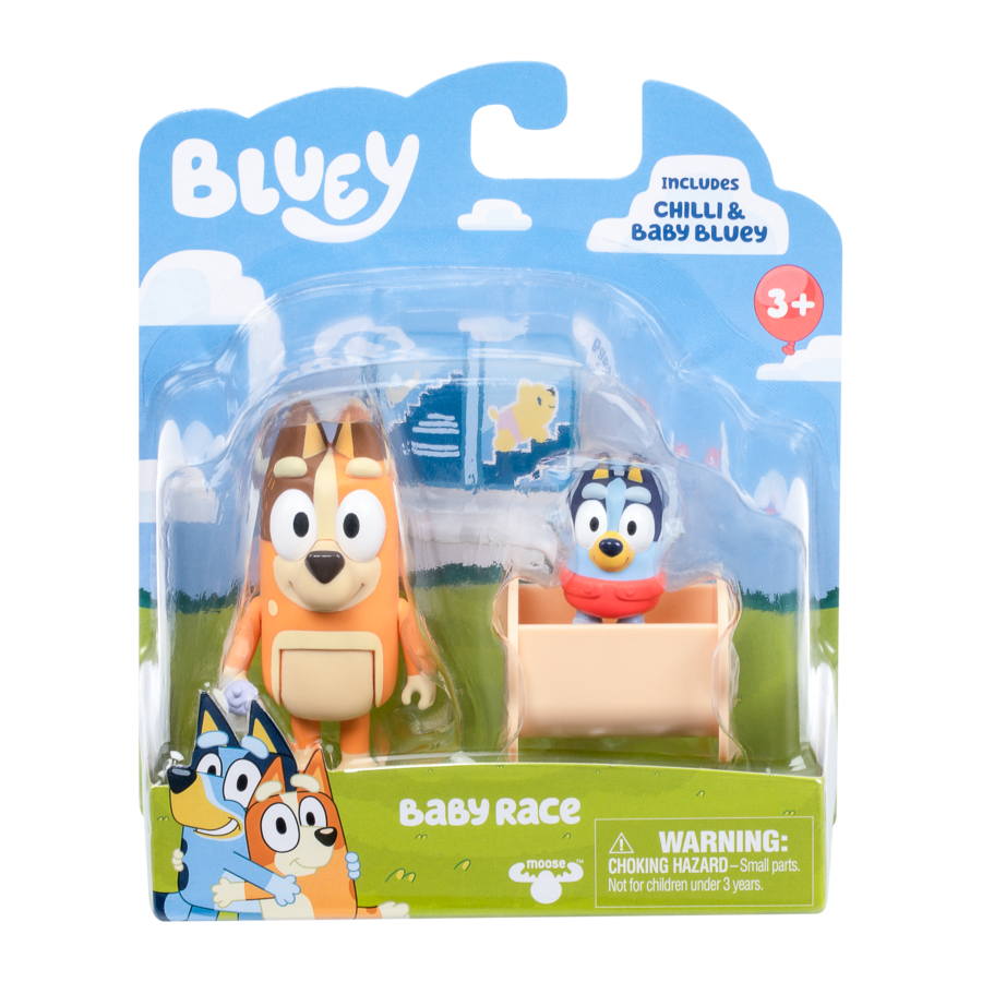 Hot! Bluey Season 10 2-Pack Figure - Baby Bluey & Chilli