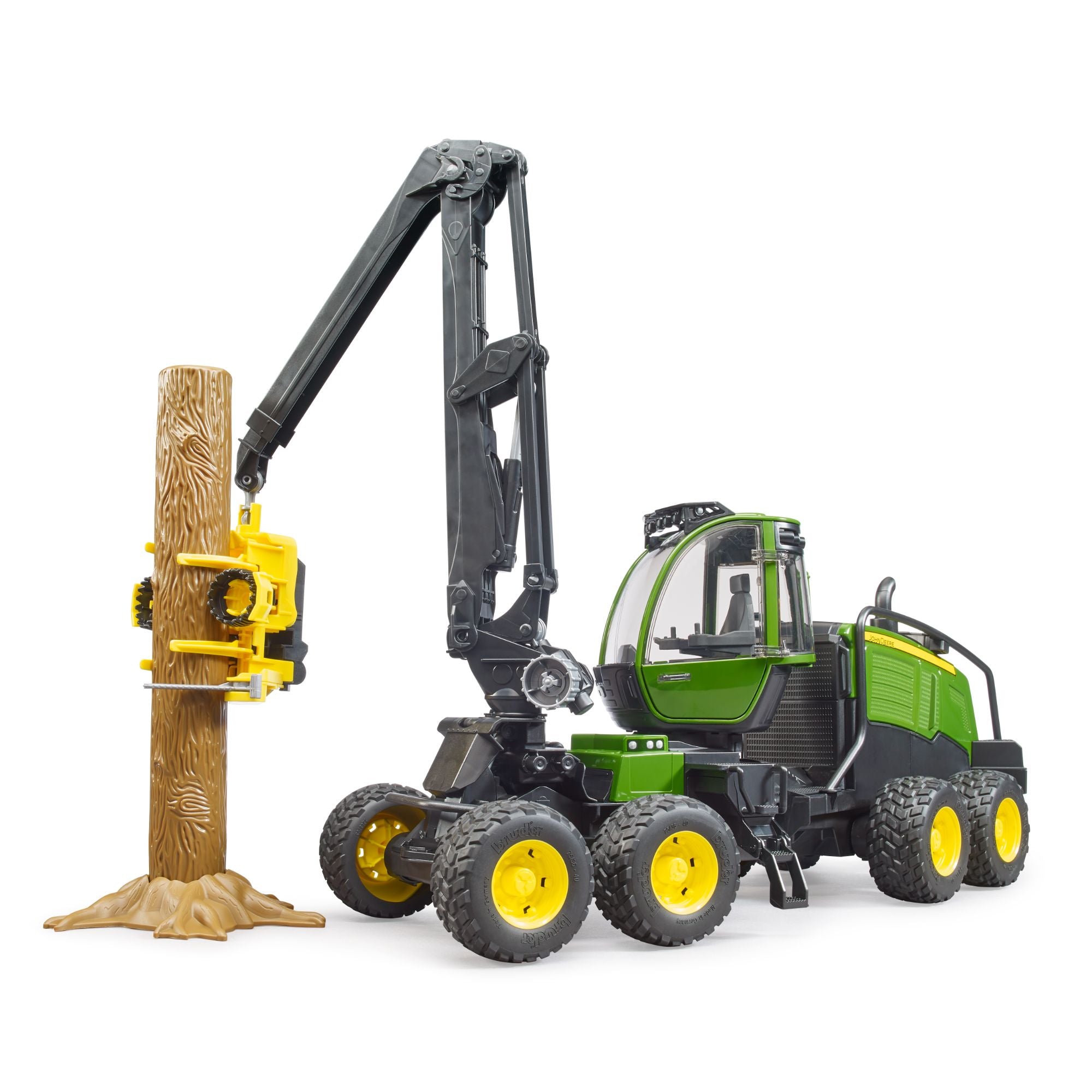 Hot Sale! BRUDER 1:16 Scale John Deere 1270G Harvester with Tree Trunk