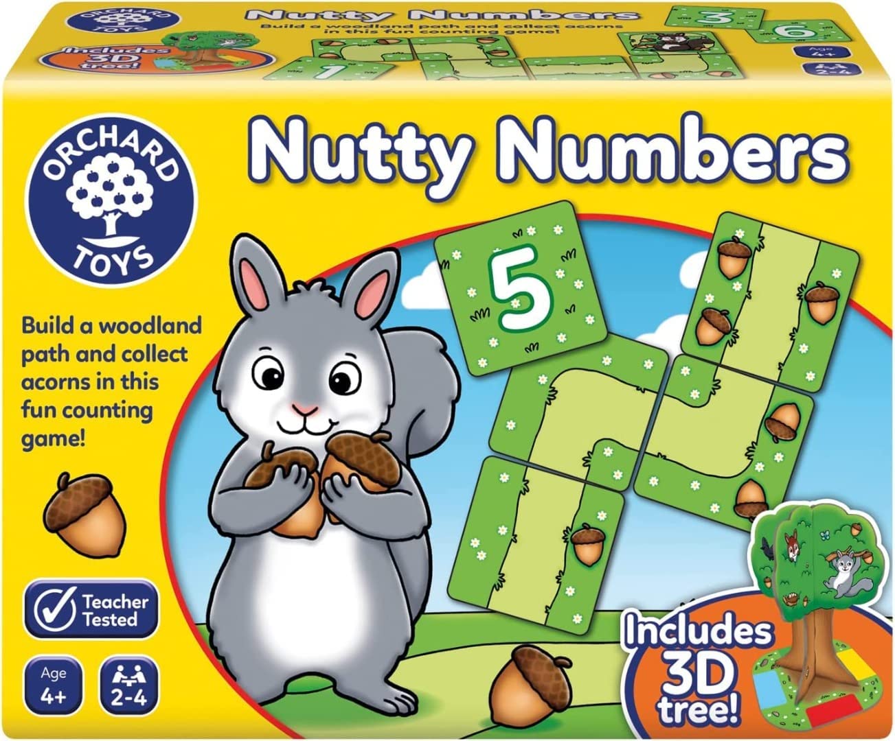 Orchard Toys Nutty Numbers - Fun Learning Game for Kids 4+
