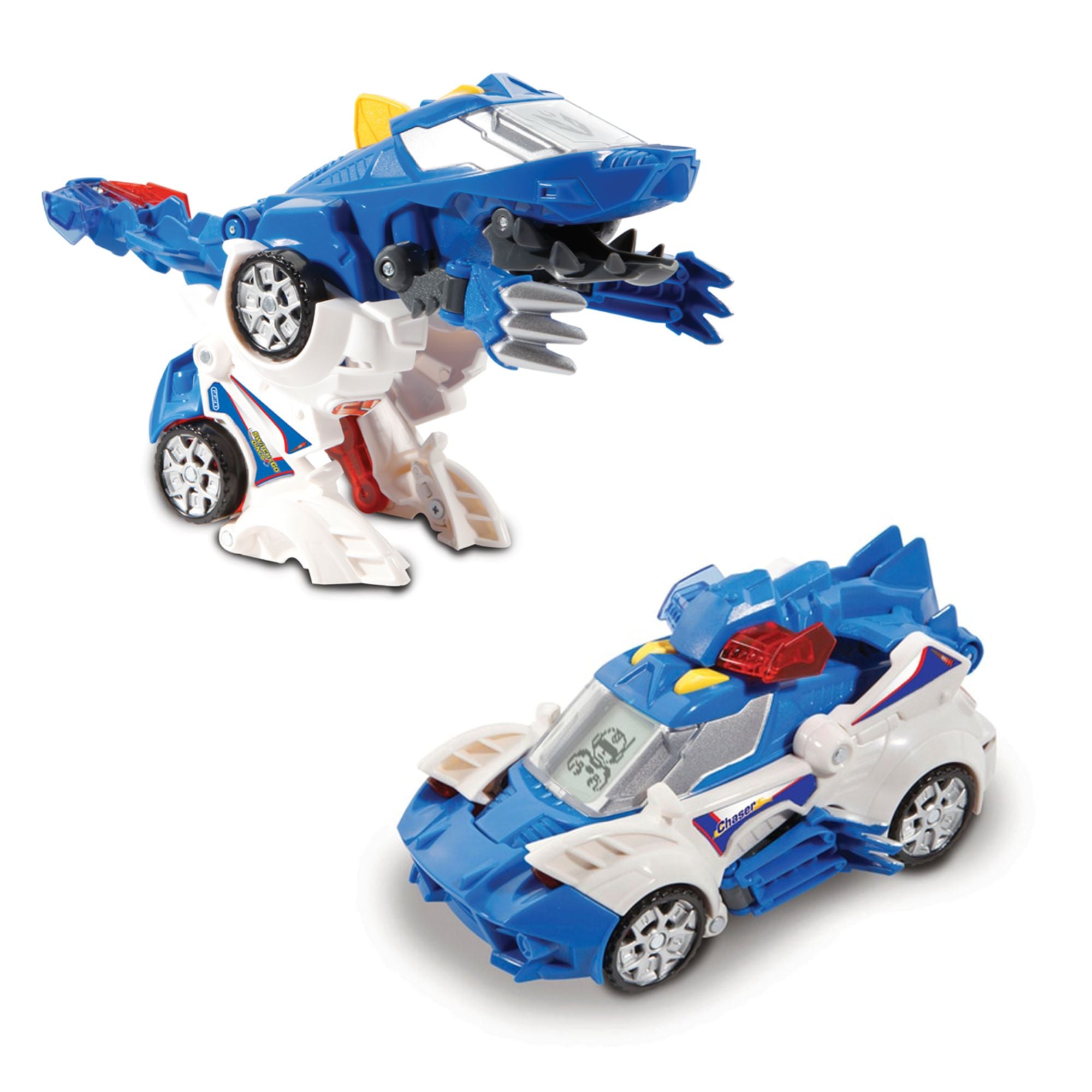 Hot Deal! VTech Interactive Switch & Go Toy - Transform Therizinosaurus Dino to Police Car