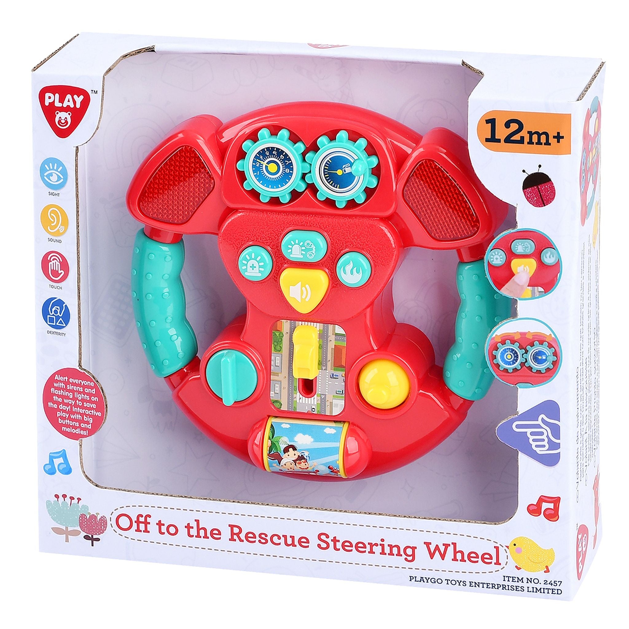Playgo Toys' Light - Sound Off To The Rescue Steering Wheel for Little Ones