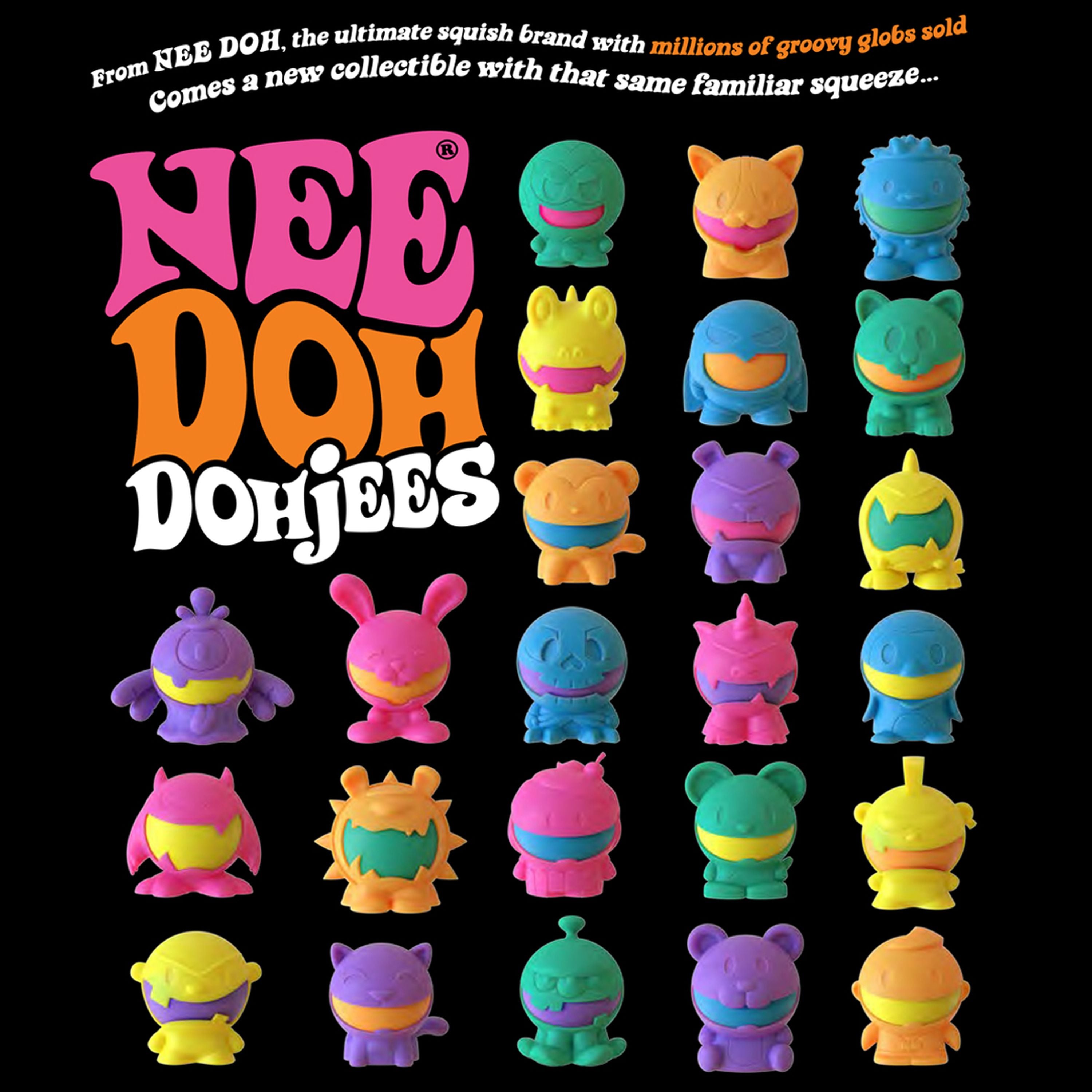 Schylling NeeDoh Dohjees 3-Pack: Collectible Squishy Fun