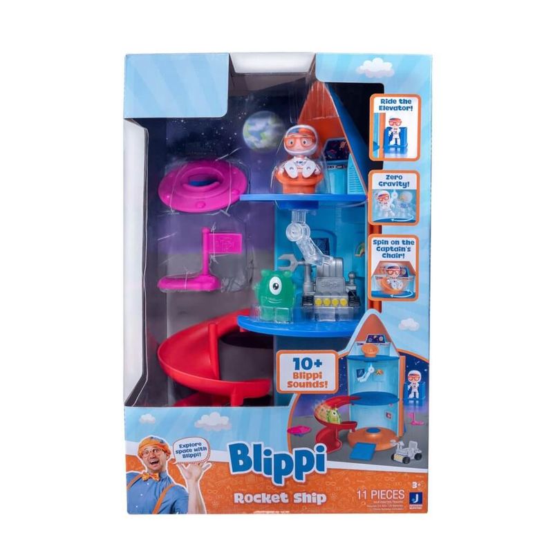 Hot! Blippi Rocket Ship Playset with Figures