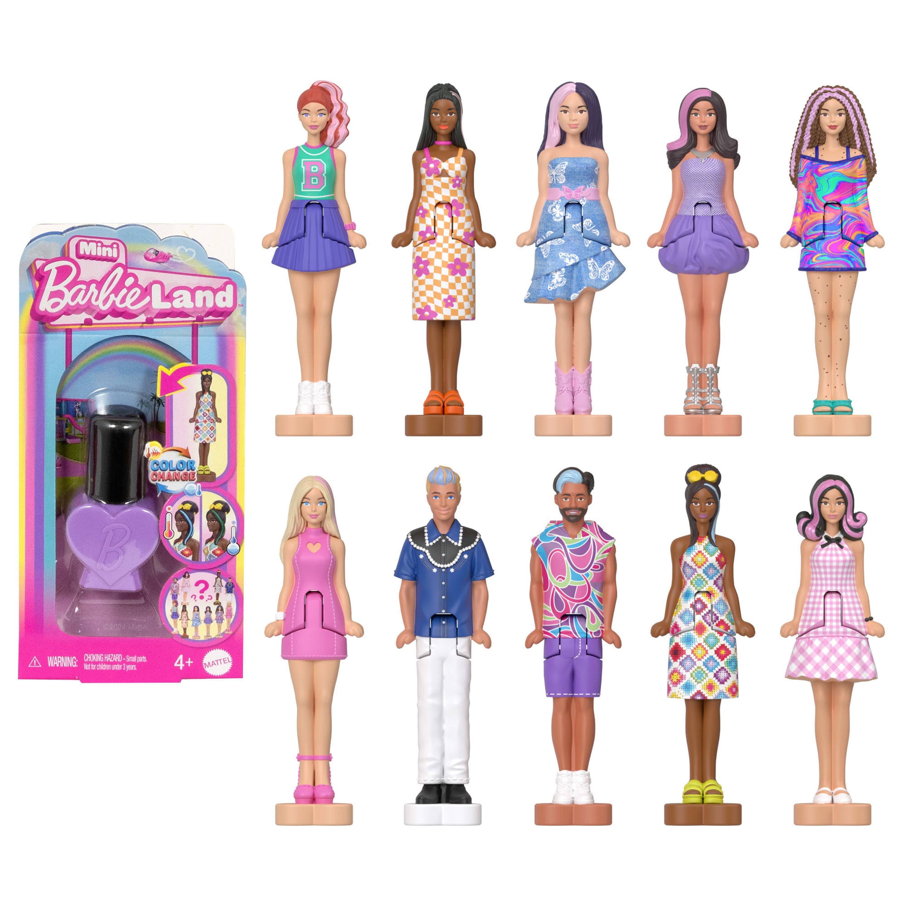Hot Sale! Mini BarbieLand Fashionistas Barbie and Ken Dolls for Endless Play