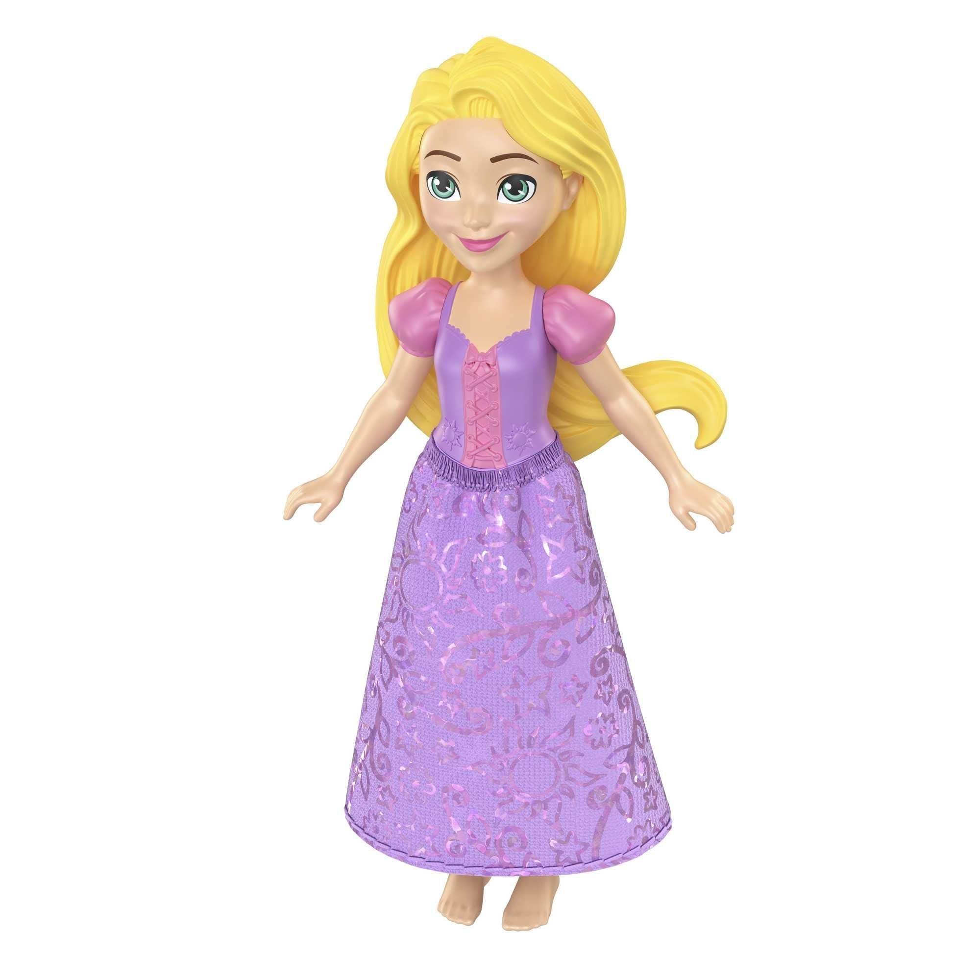 Small, Poseable Disney Princess Doll - Rapunzel with Metallic Details