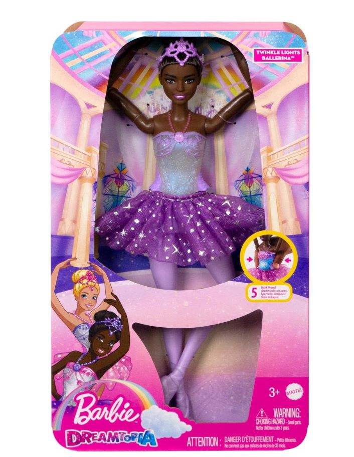 Hot Sale! Barbie Dreamtopia Light-up Brown Hair Ballerina Doll for Fairytale Lovers