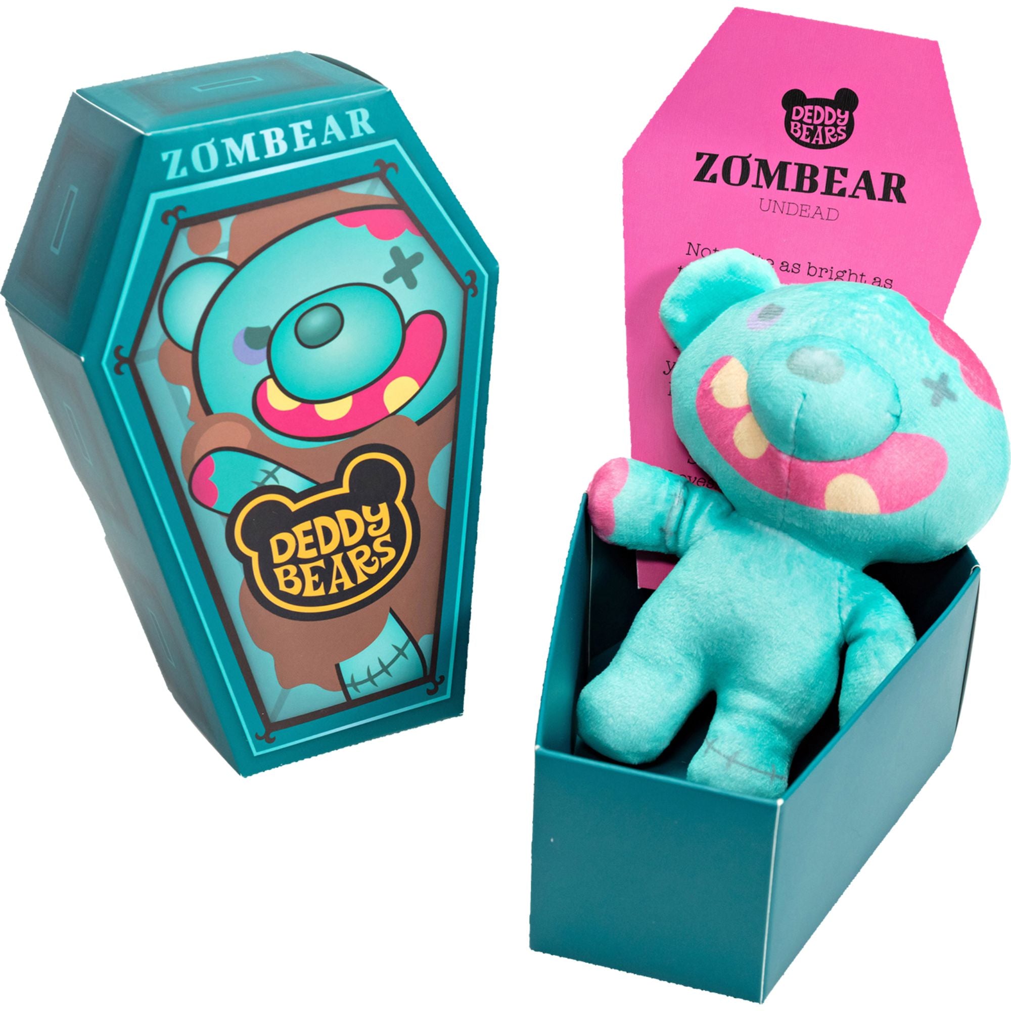 Hot! Deddy Bears Zombear Plush in Coffin