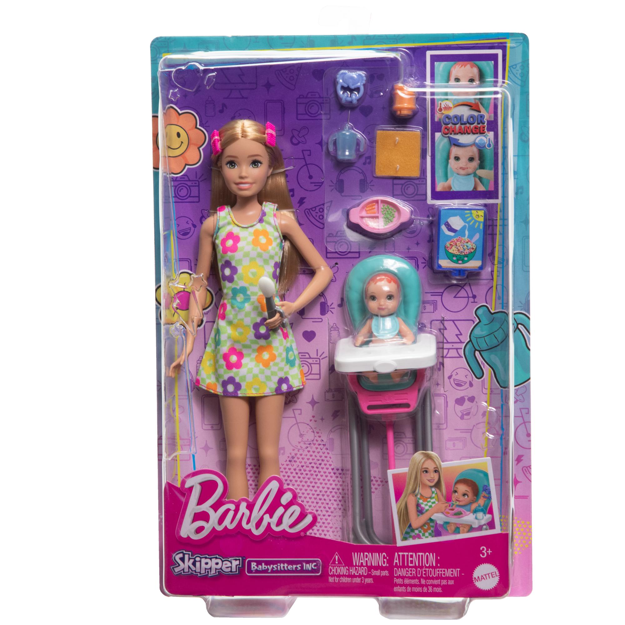 Hot Deal! Barbie Skipper Babysitters Inc Blonde Doll & Playset