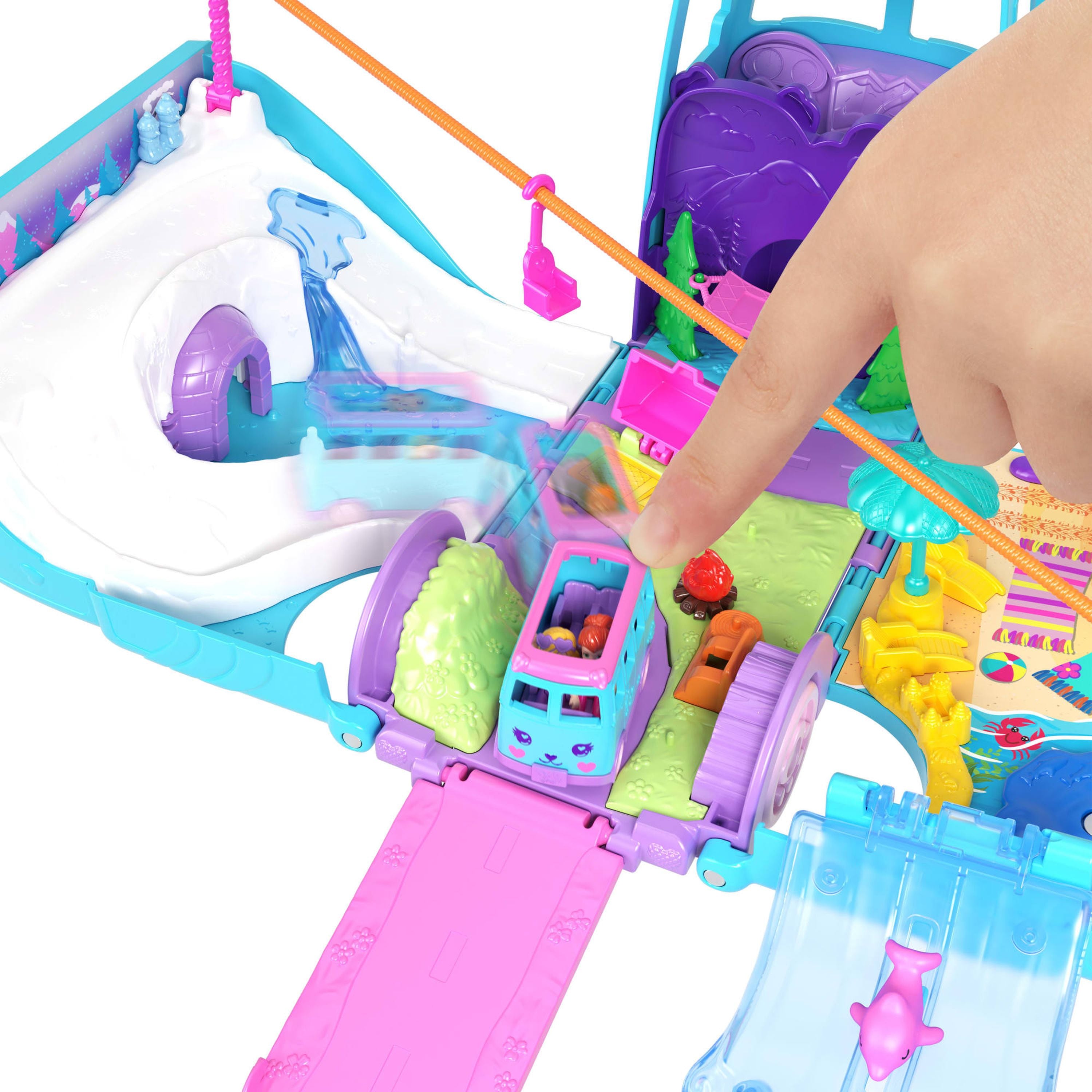 Hot Sale! Polly Pocket Pet Mobile Adventure Playset for Ultimate Outdoor Fun