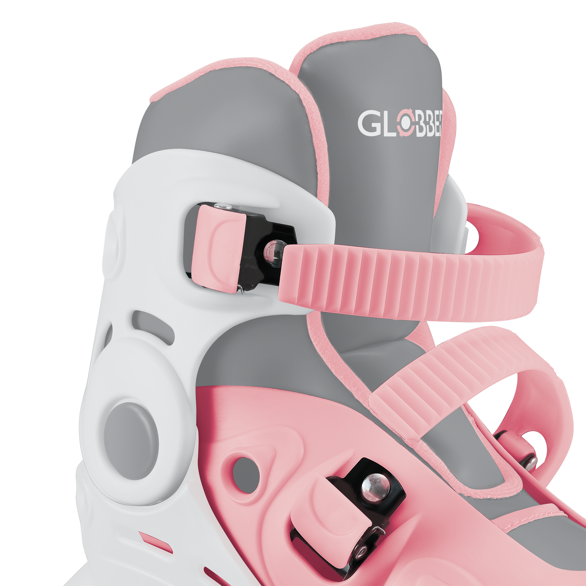 Globber 2-in-1 Pastel Pink Learning Inline Skates for Kids Size S/M