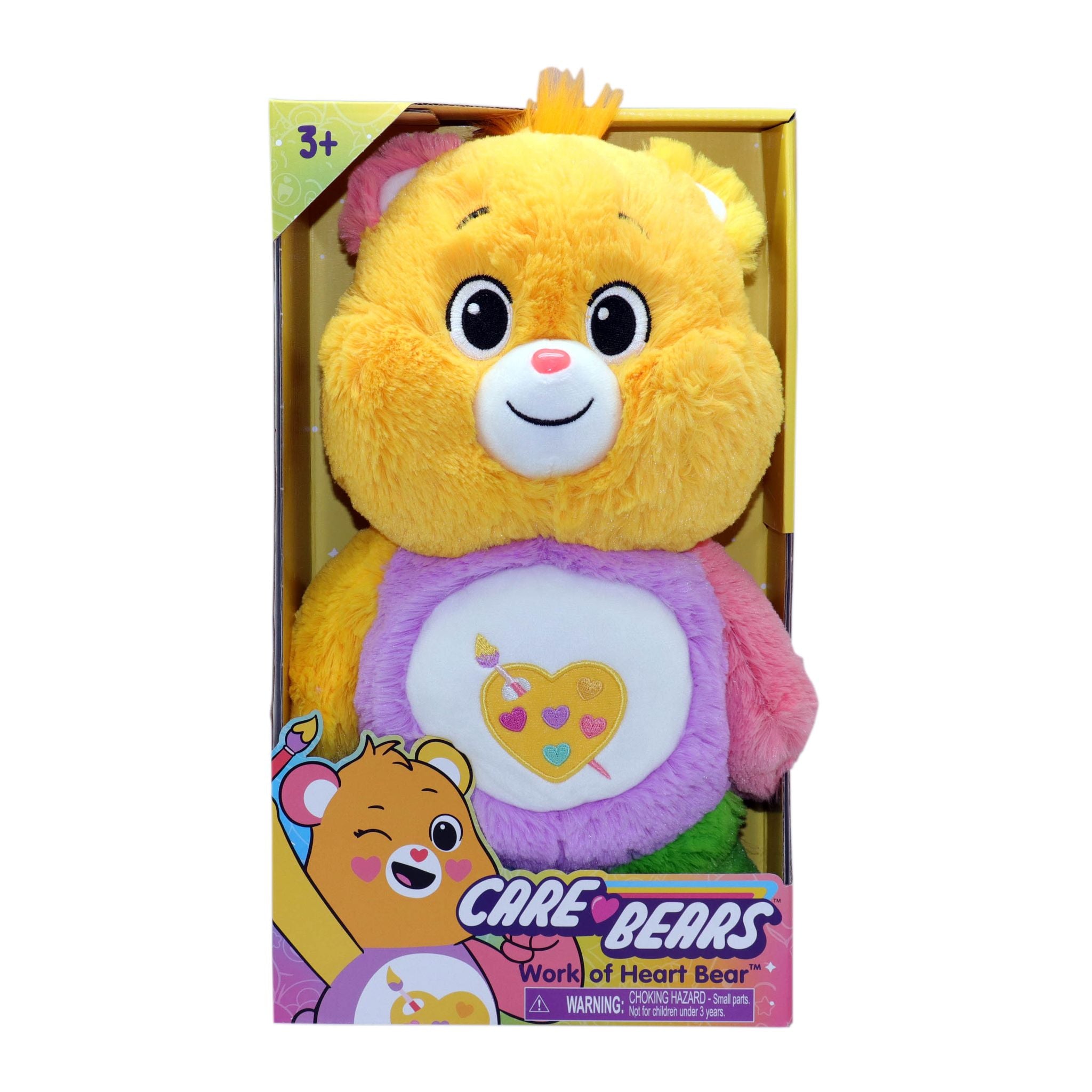 Medium-sized Care Bears Unlock The Magic Plush - Work of the Heart Bear