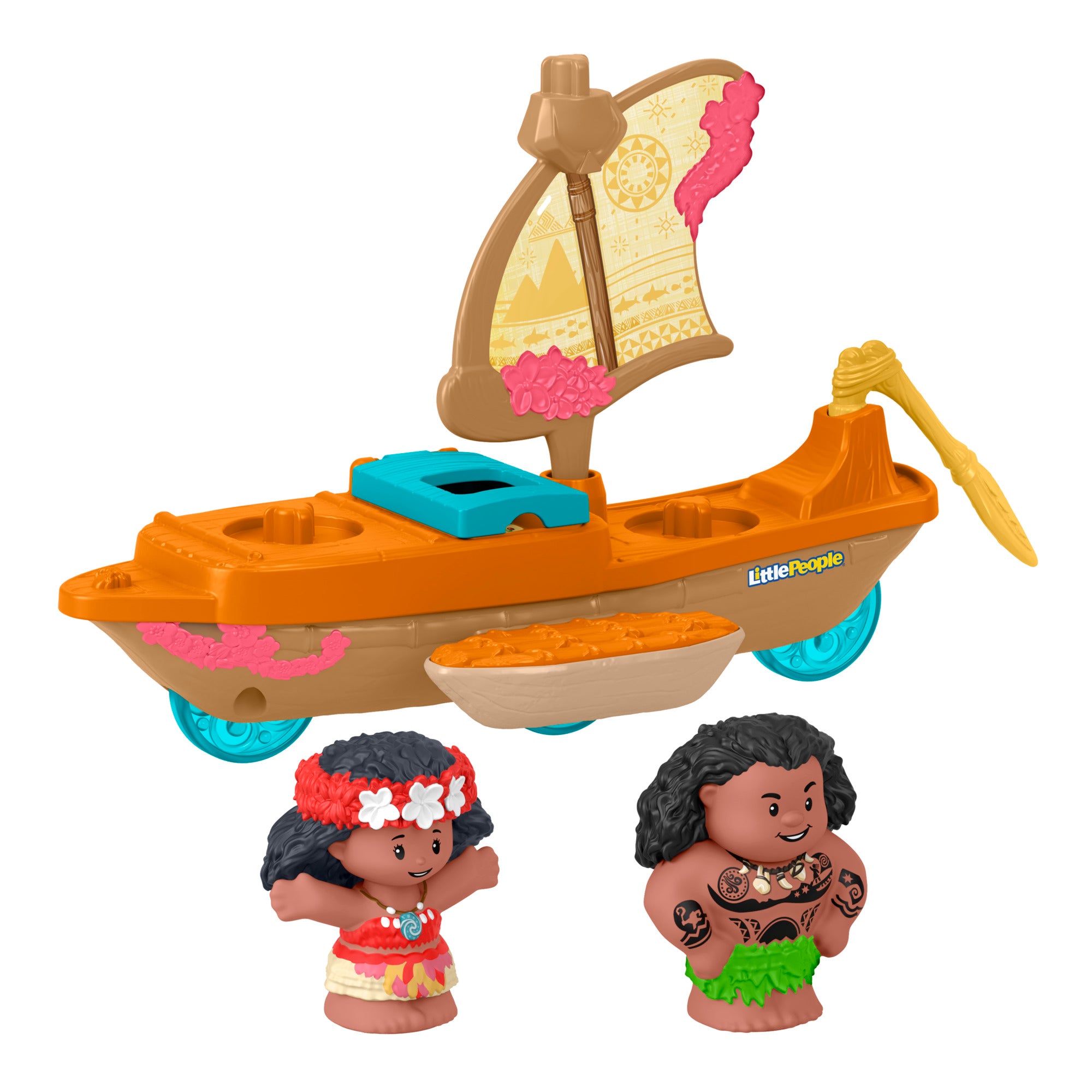 Fisher-Price Little People Disney Princess Moana Boat Set - Ideal Toy for Toddlers