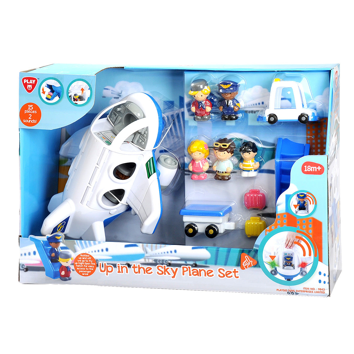 Playgo Toys' Up - In - The - Sky Interactive Plane Toy Set