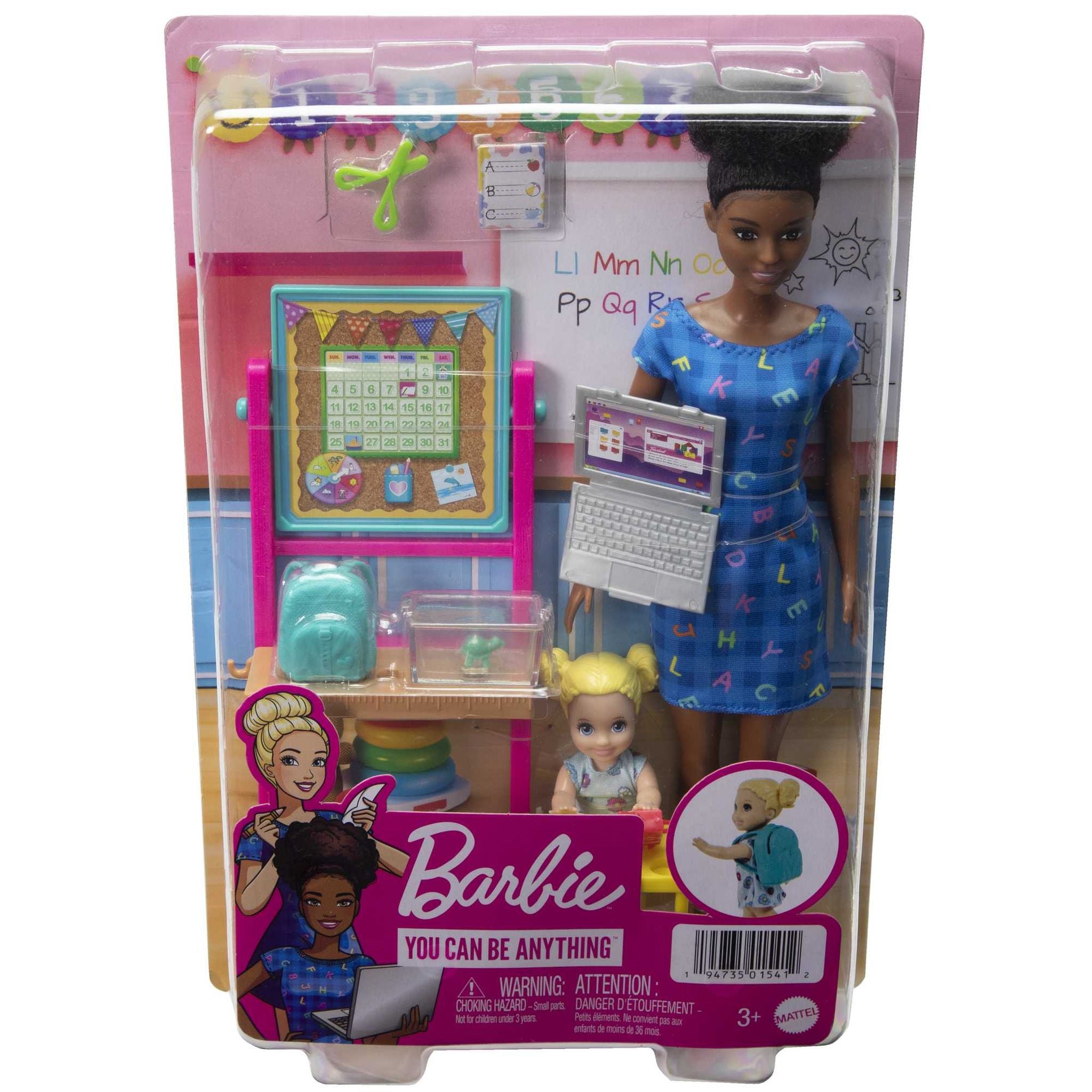 Barbie Dark - Haired Teacher Career Doll & Interactive Playset
