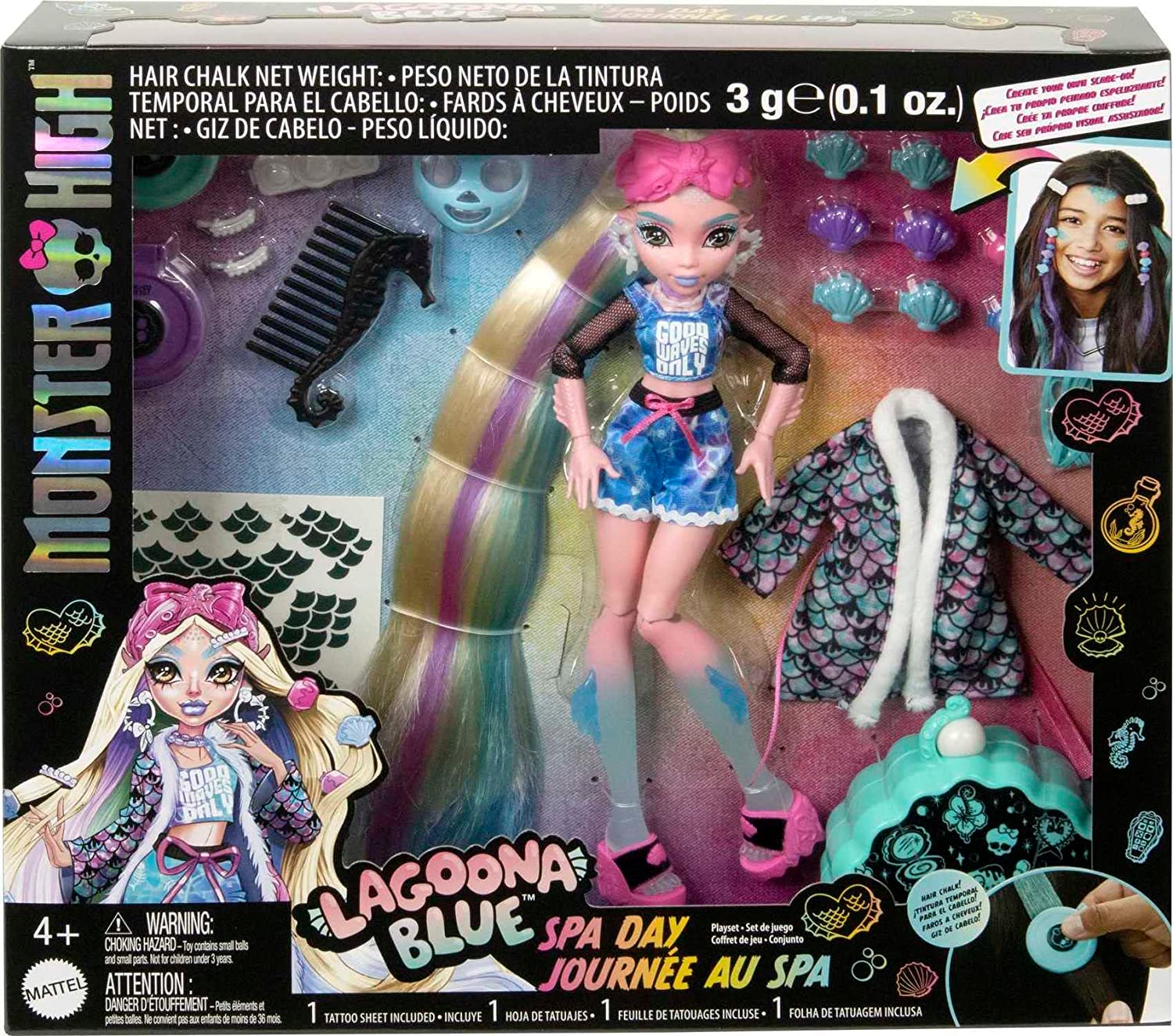 Monster High Lagoona Blue Spa Day Set - A Fabulous Gift for 4+ Year Olds