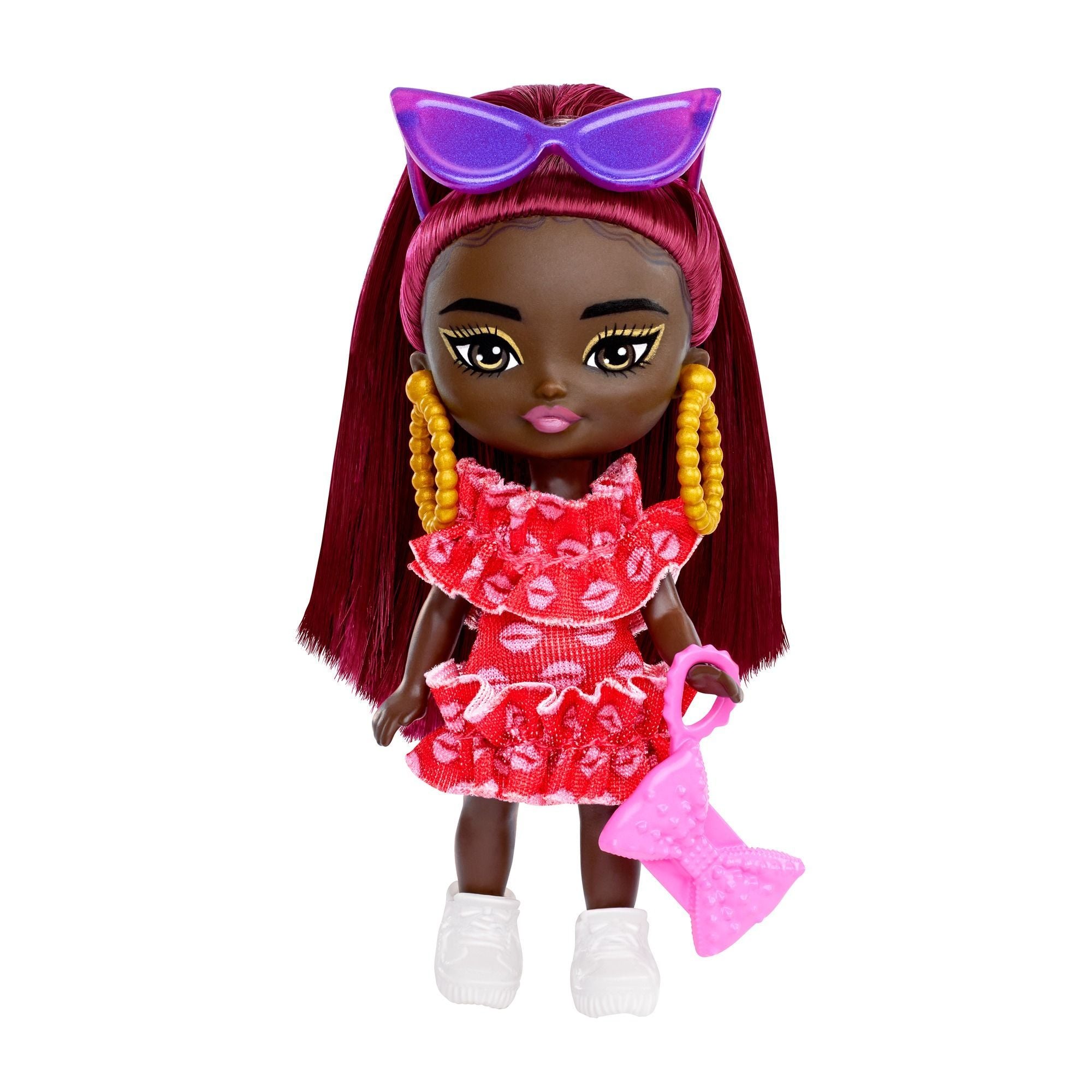 Hot! Barbie Extra Mini Minis Doll with Burgundy Hair