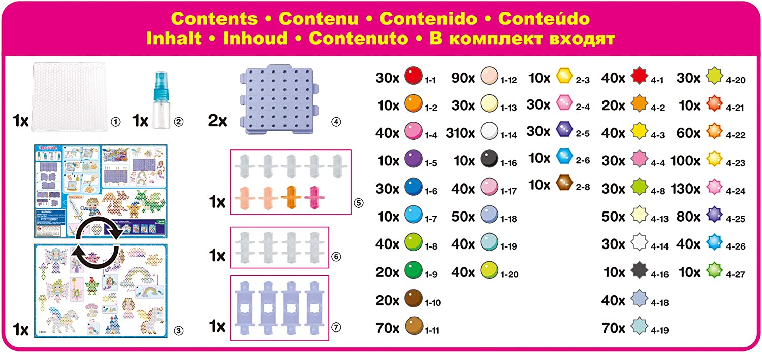 Aquabeads Enchanted World Arts and Crafts Set - Over 1800 Beads in 26 Colors, Great for Kids