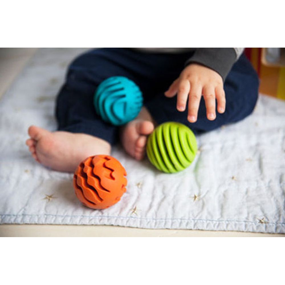 Hot Sale! Fat Brain Toys' Sensory Rollers - Set of 3 High - Quality Silicone Spheres