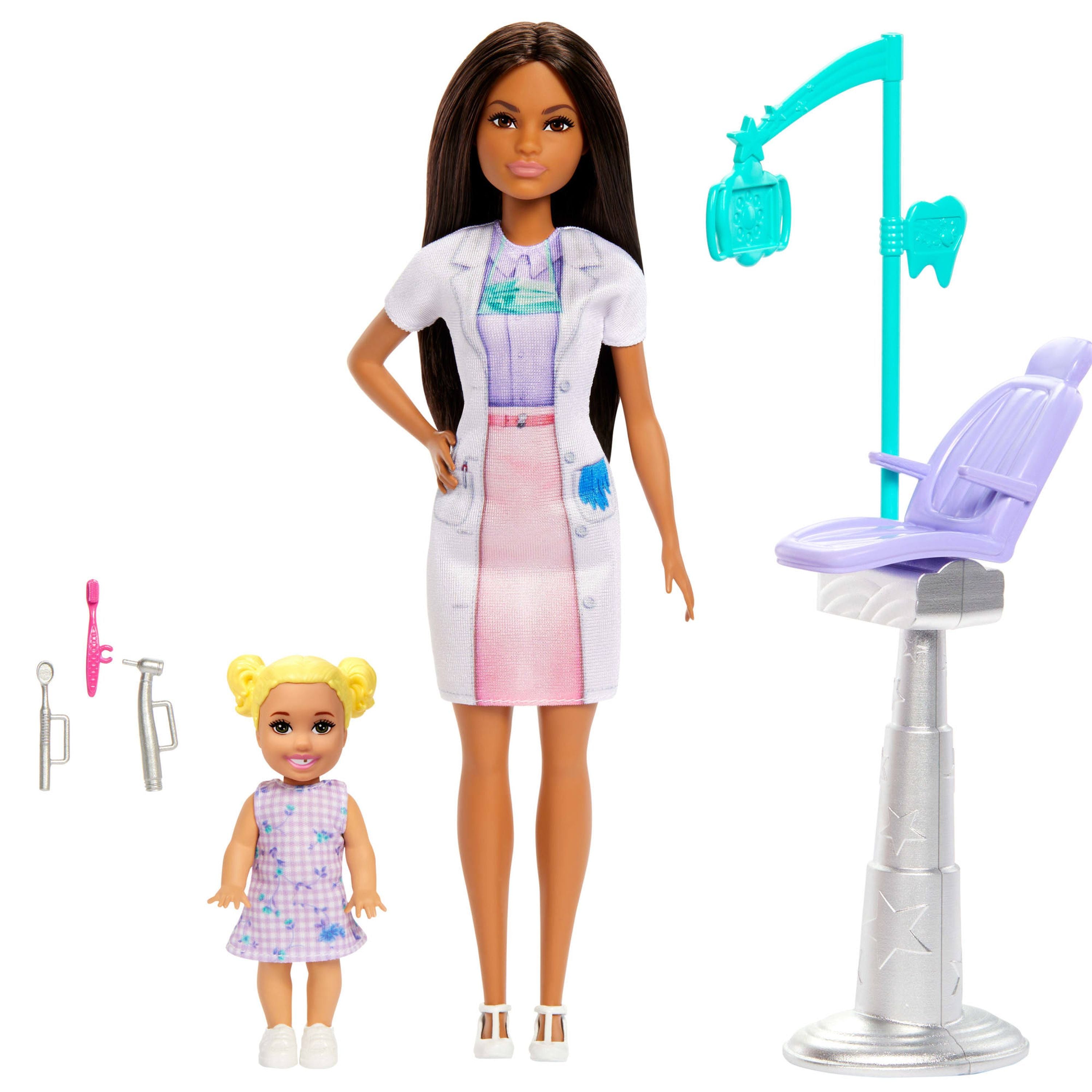 Barbie Dentist Brunette Doll Playset: Explore Career Roles