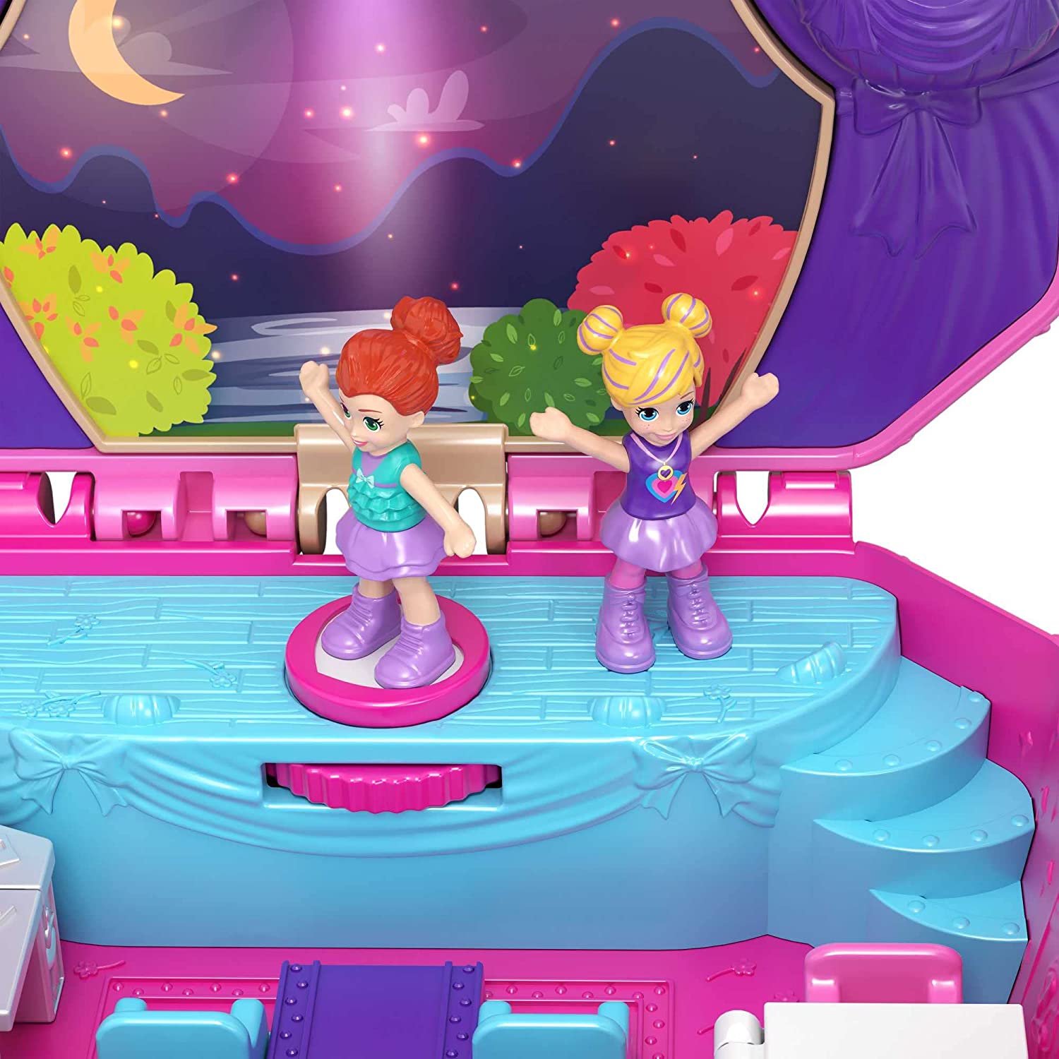 Hot Sale! Polly Pocket Tiny Twirlin' Music Box Big Pocket World for Great Adventures