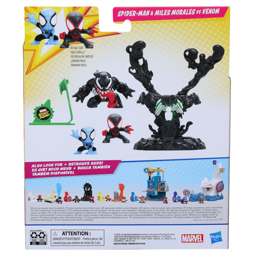 Marvel Stunt Squad: Exciting Villain Knockdown Playset - Spider - Man, Miles Morales vs Venom