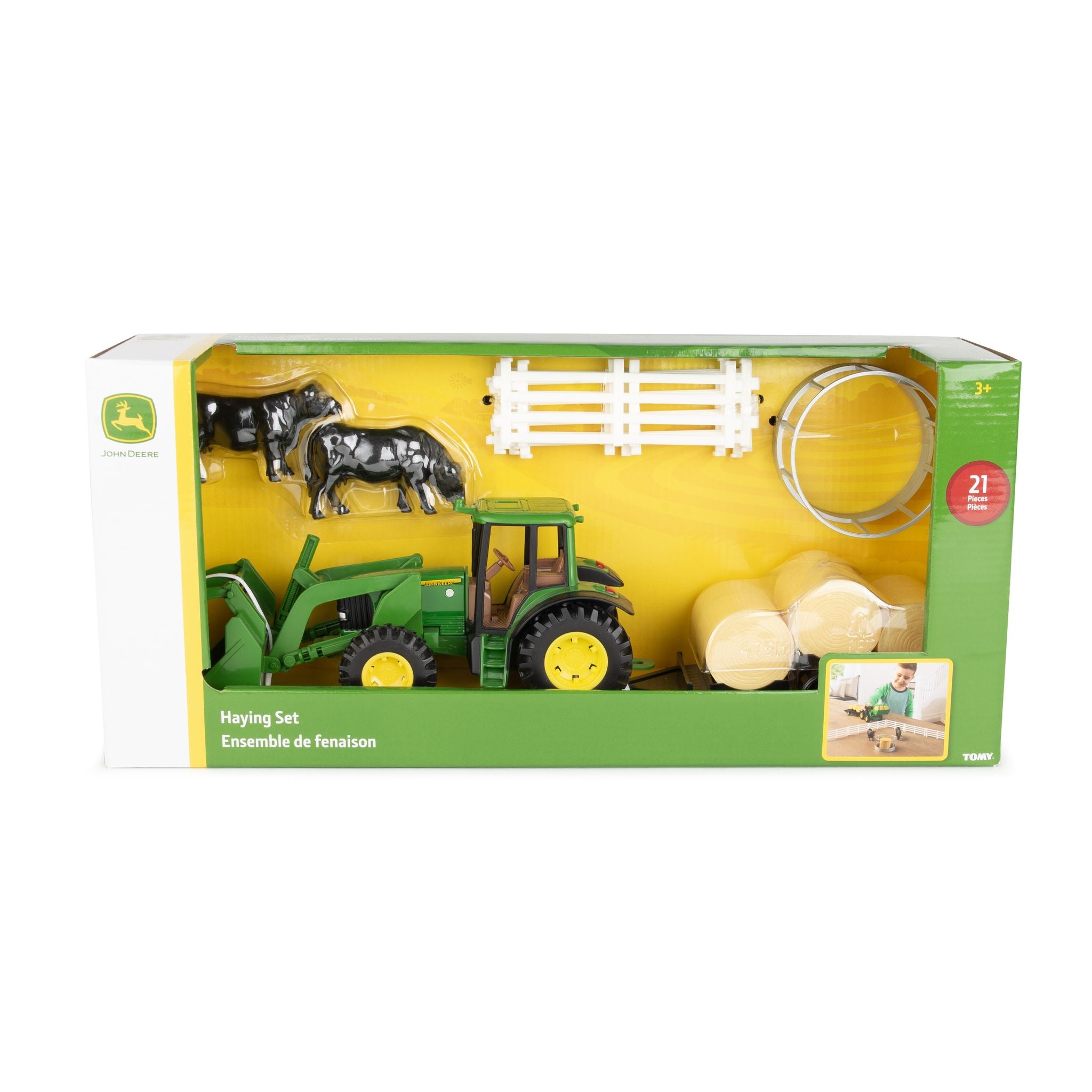 TOMY 1:32 Scale John Deere Haying Farm Toy Set for Kids