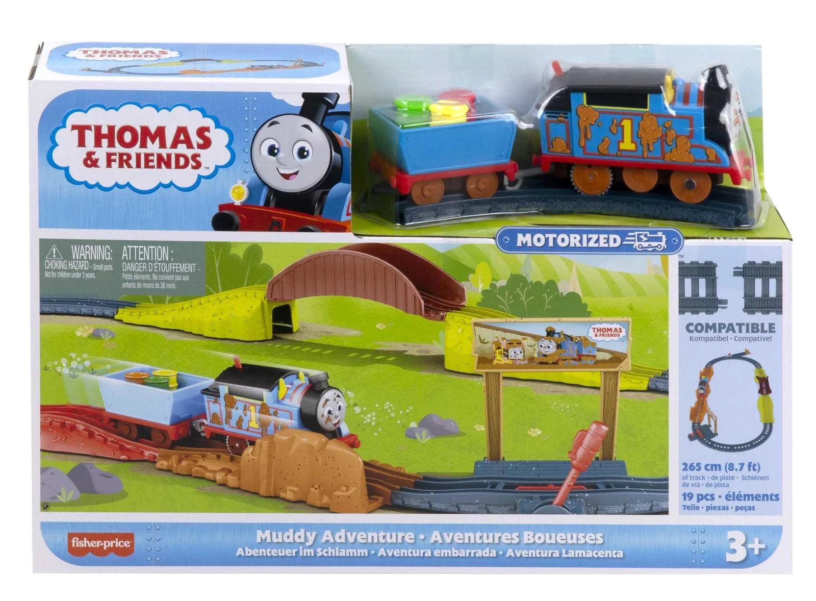 Fisher-Price Thomas & Friends Motorized Track Set: Muddy Adventures - Fun for Preschoolers