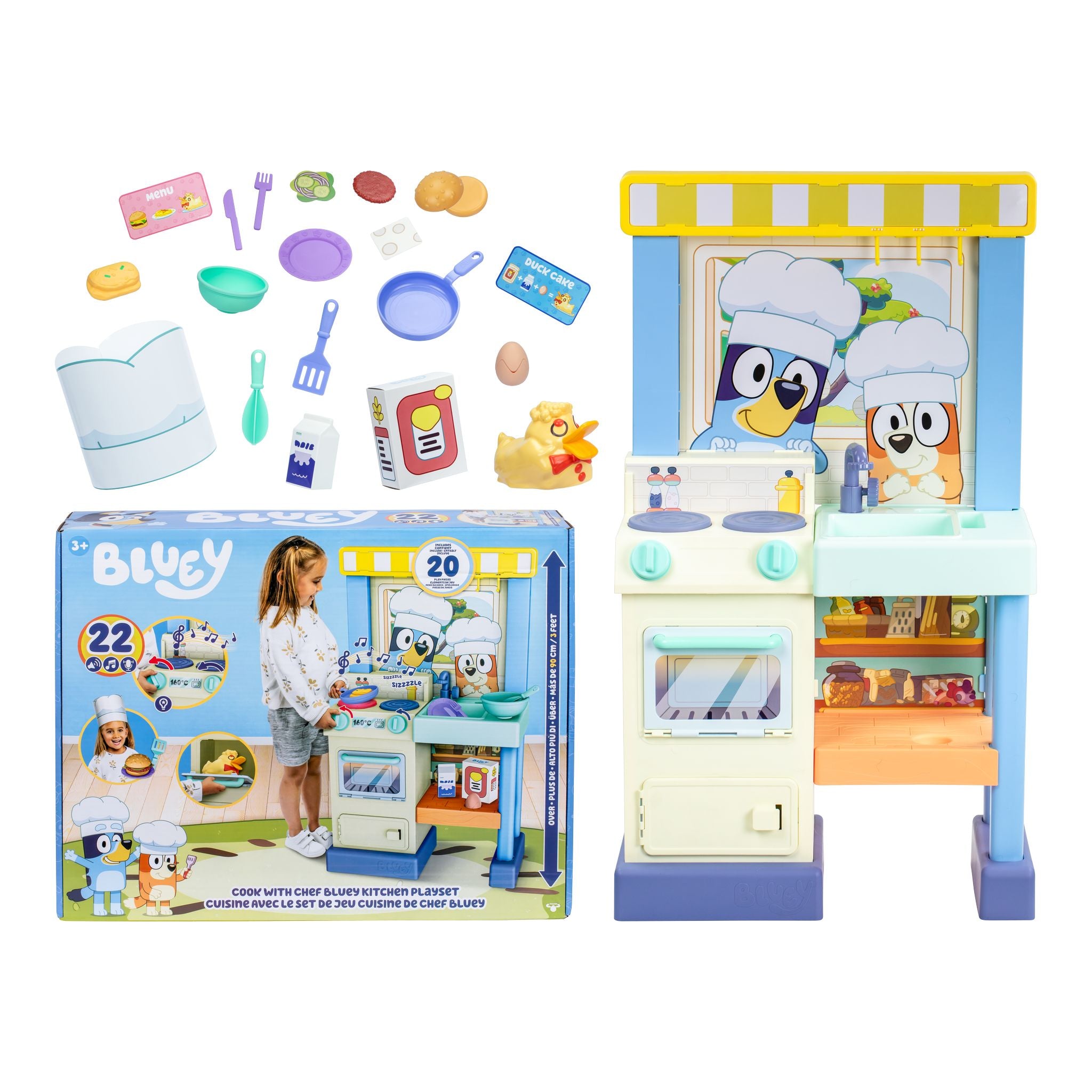 Hot Sale! Bluey Series 11 Deluxe Bake With Me Kitchen Playset for Toddlers