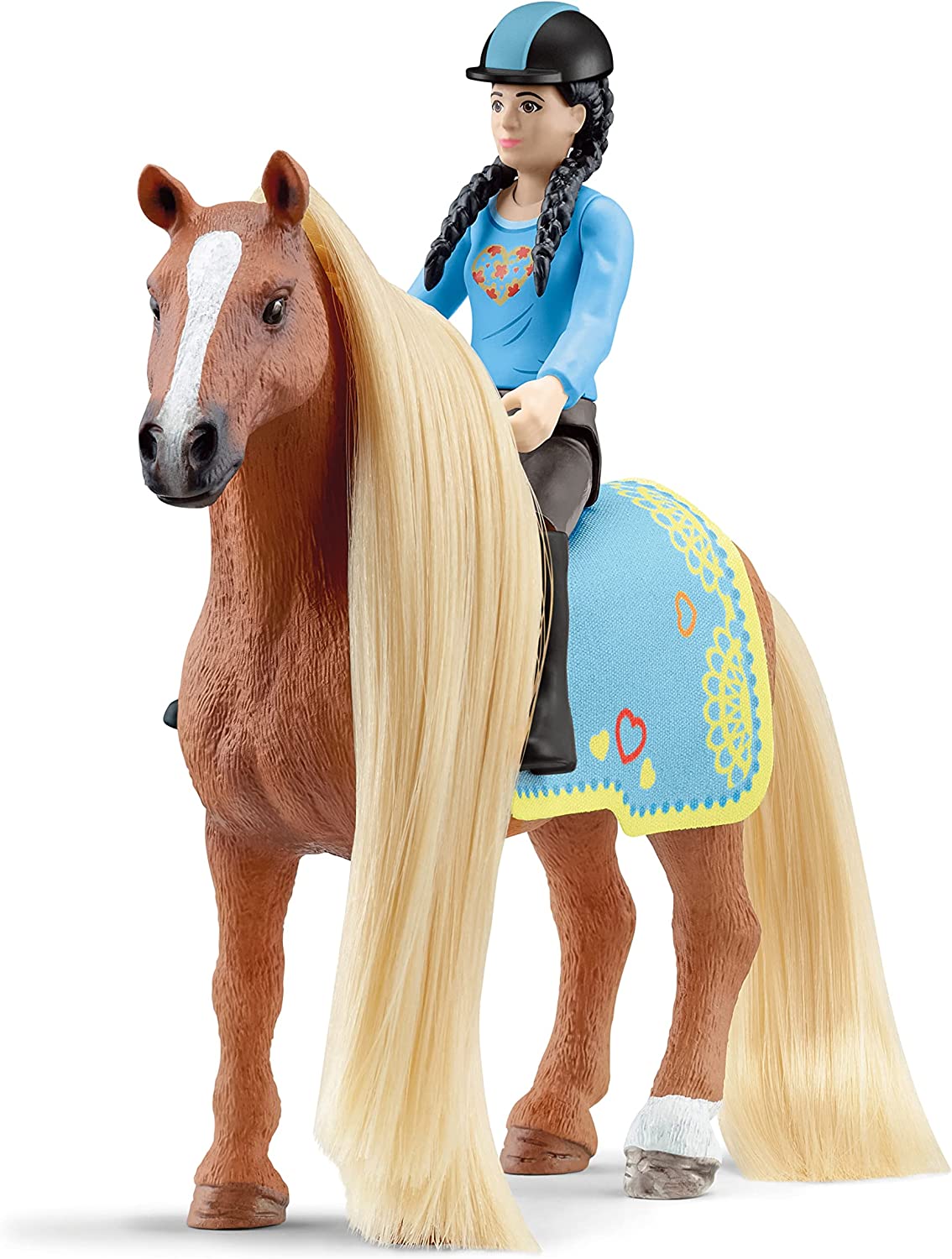Schleich Starter Set: Kim and Her Groomable Criollo Mare Caramelo