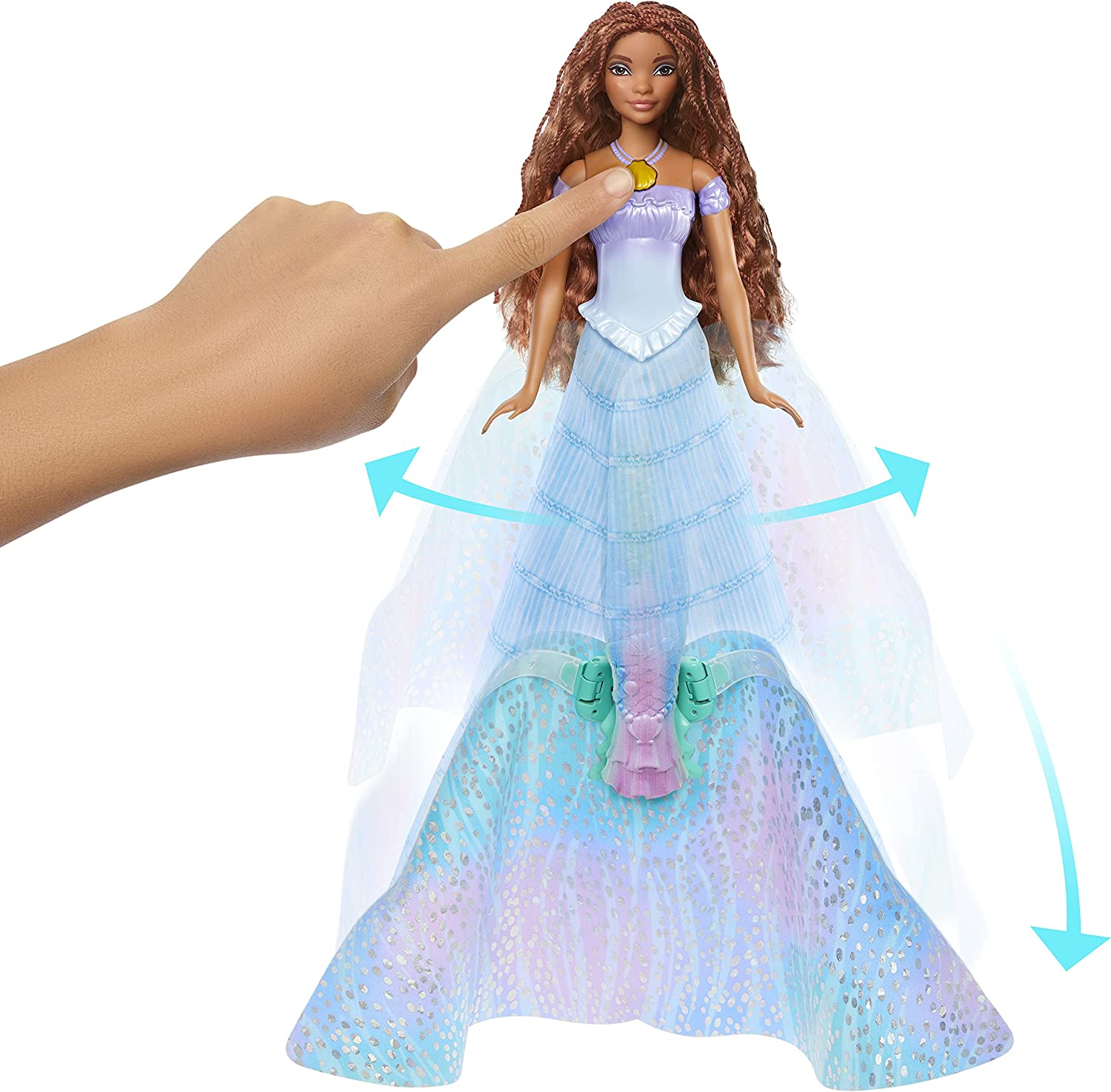 Hot! Disney The Little Mermaid Transforming Ariel Fashion Doll for Kids' Fun