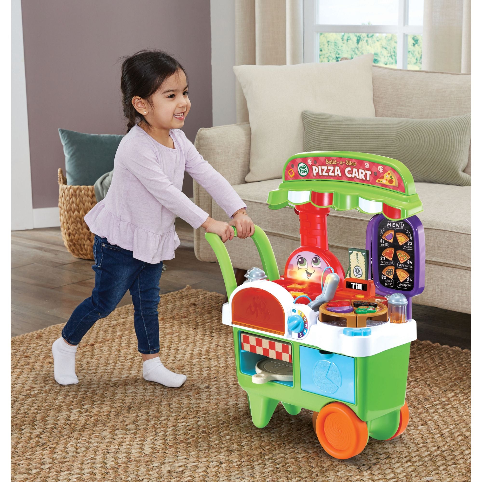 LeapFrog Interactive Build-A-Slice Pizza Cart for Kids Aged 3 - 6