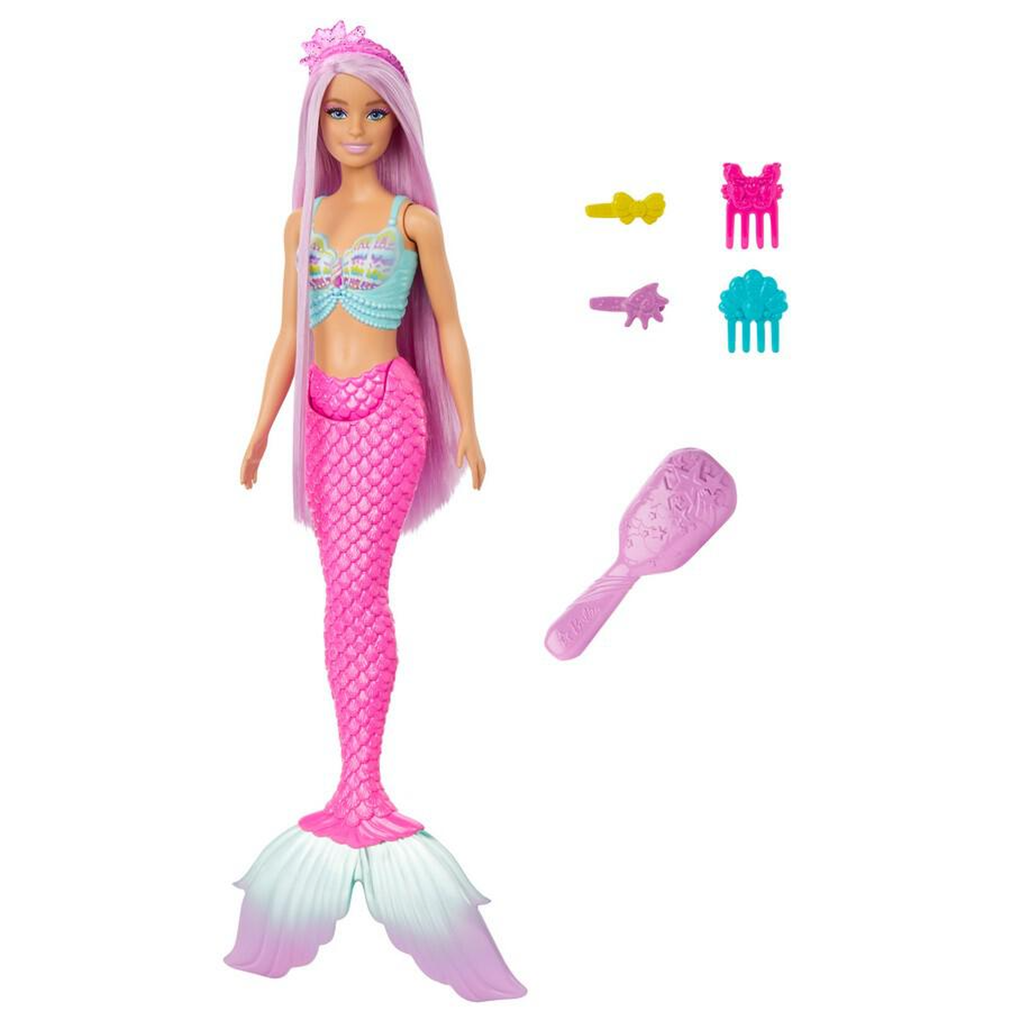 Barbie Mermaid Doll with Extra-Long, Colorful Pink Fantasy Hair