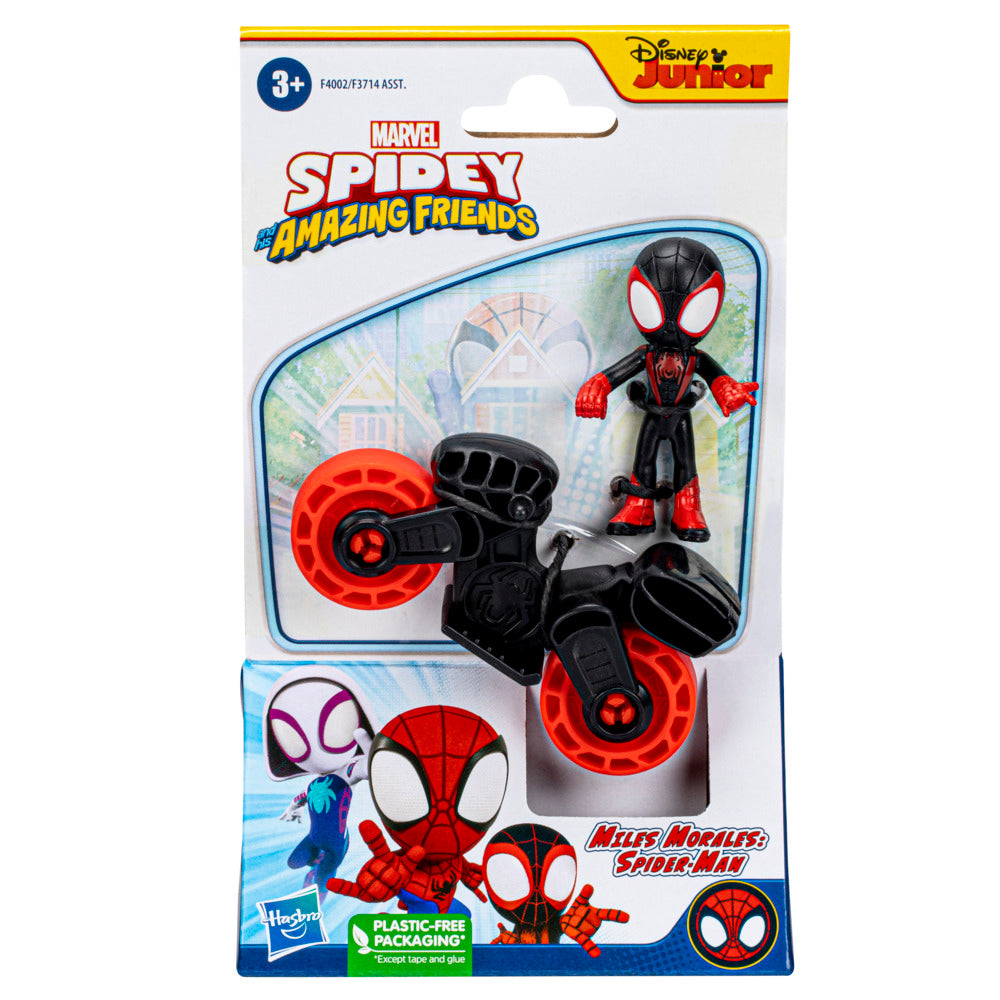Marvel's Spidey and His Amazing Friends - Miles & Cool Motorcycle Toy Set