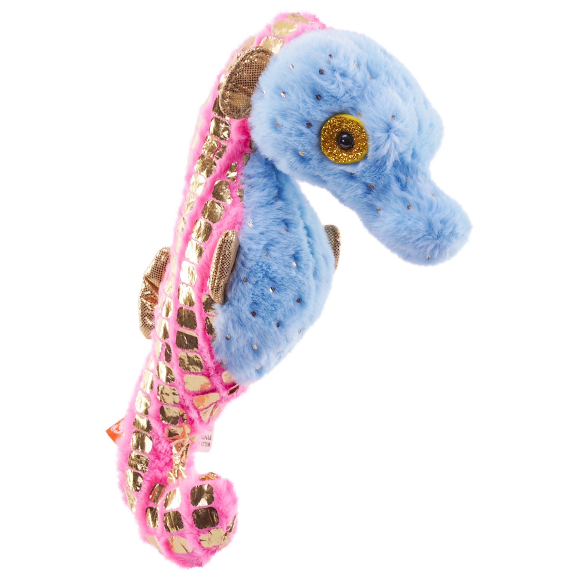Wild Republic 7-Inch Blue Jr Foilkins Seahorse Plush Toy