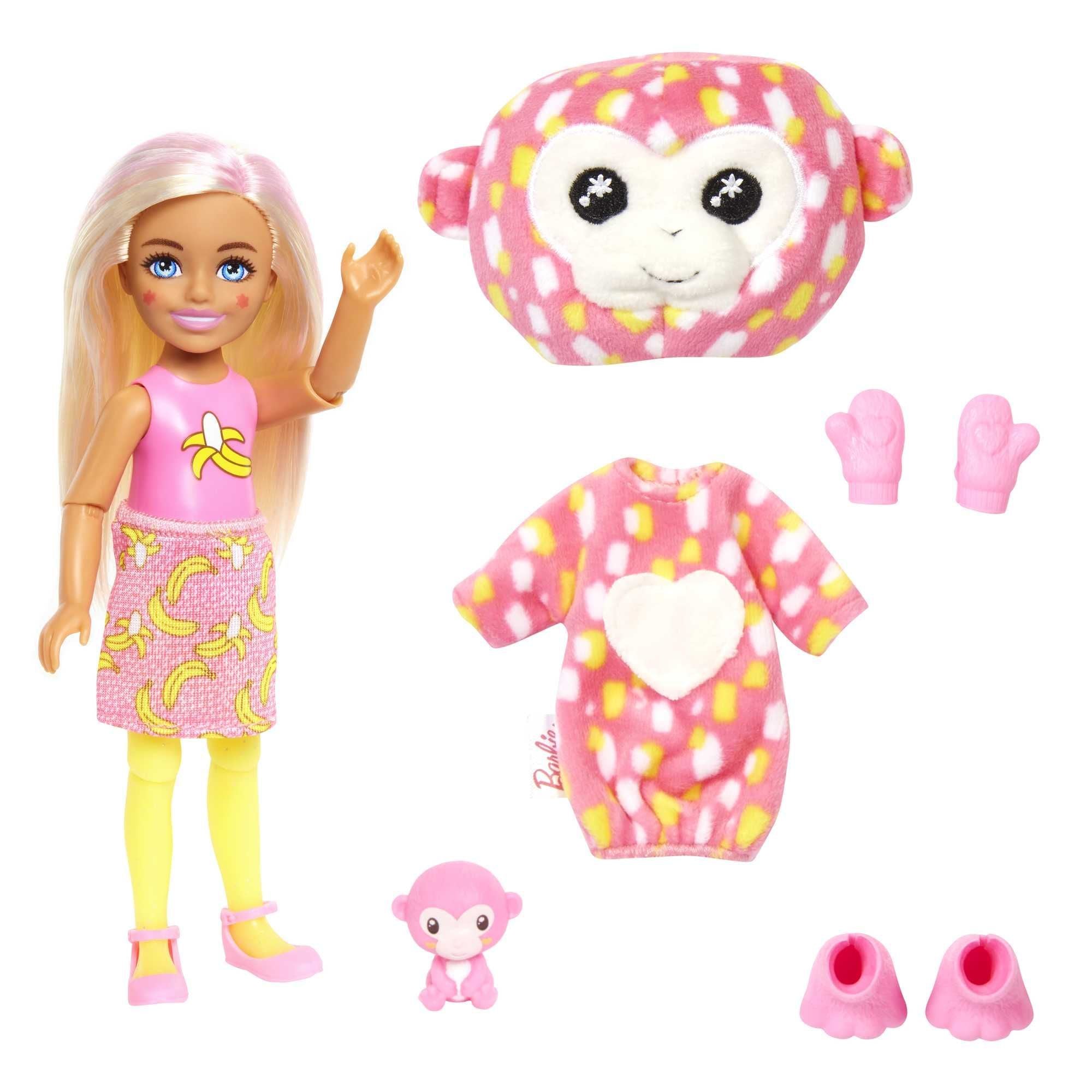 Hot Deal! Barbie Cutie Reveal Jungle Series Chelsea Monkey Doll with 7 Surprises