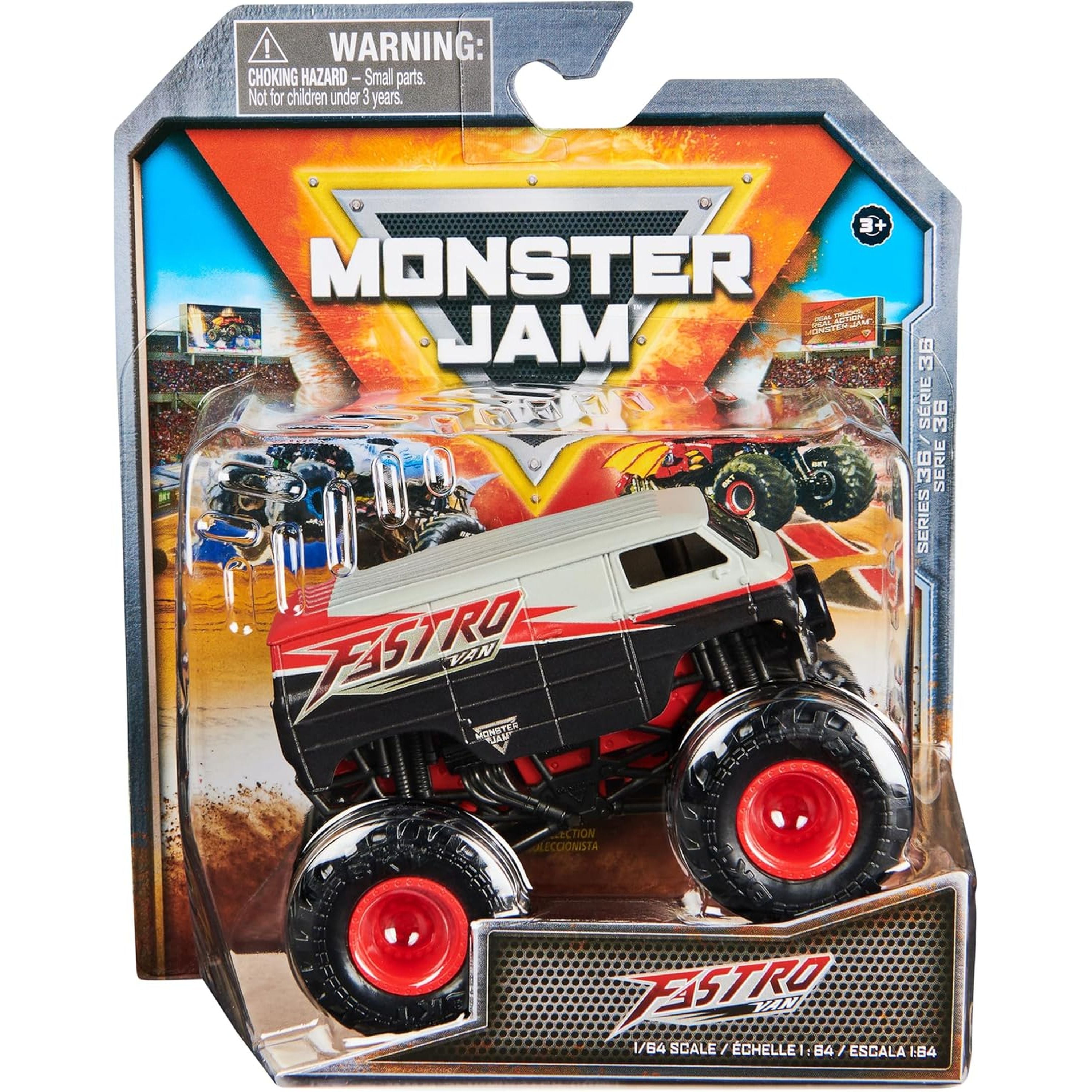 Hot Deal! Monster Jam 1:64 Scale Die - Cast Monster Truck Series 36 Fastro Van for Collectors