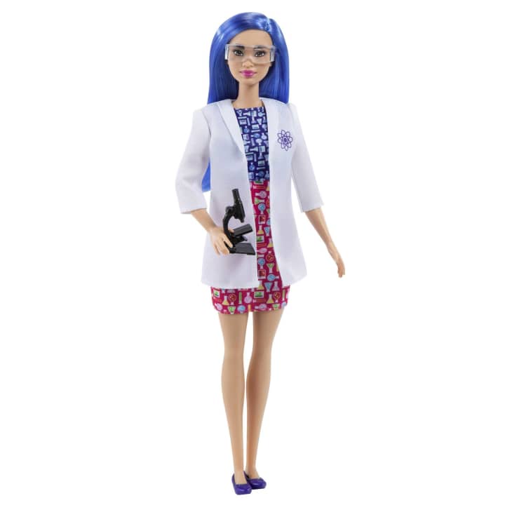 Hot Deal! Barbie Doll for Career - Colorful Blue - Haired Scientist