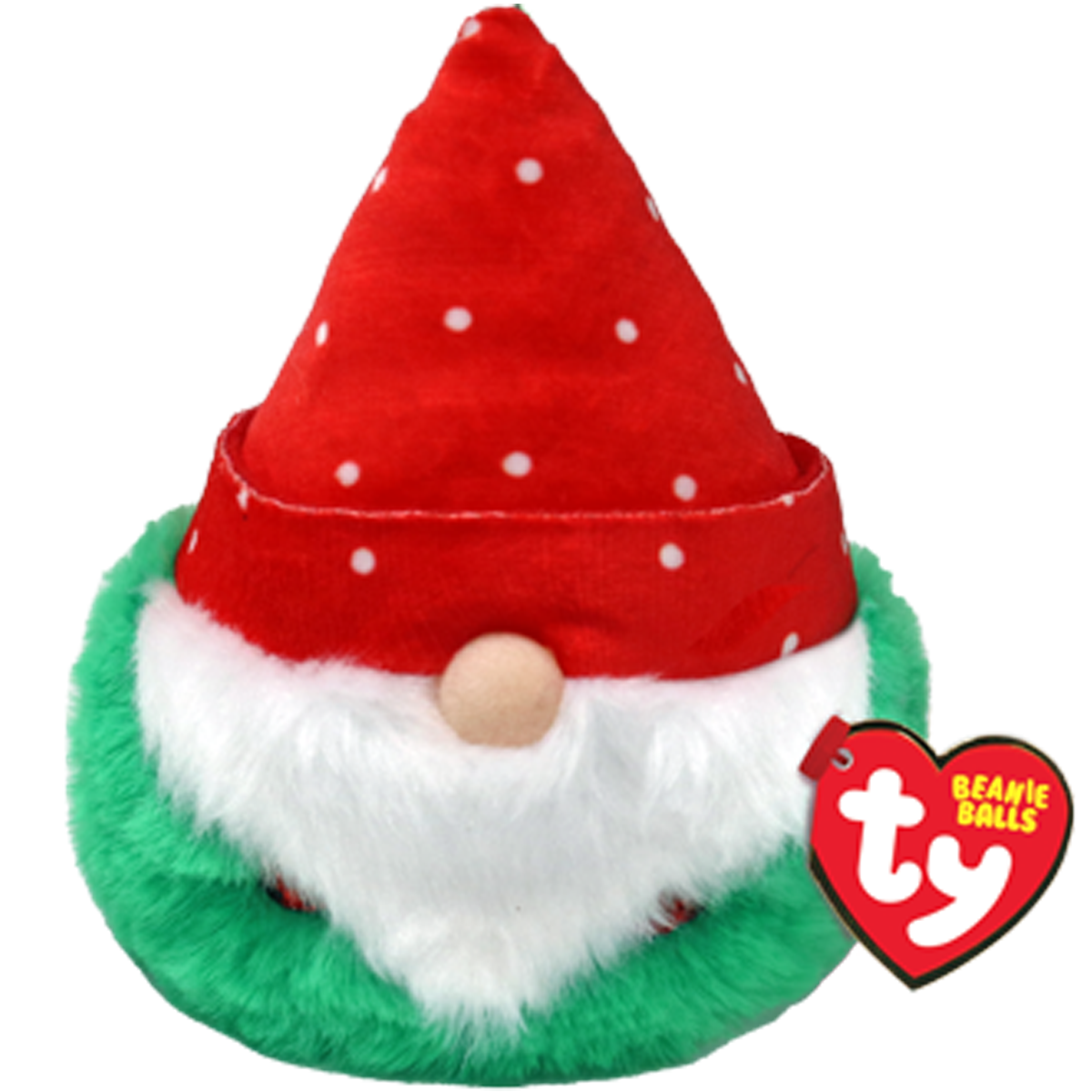 Ty Winter Ball - Adorable Topsy Red Hat Gnome for Good Luck