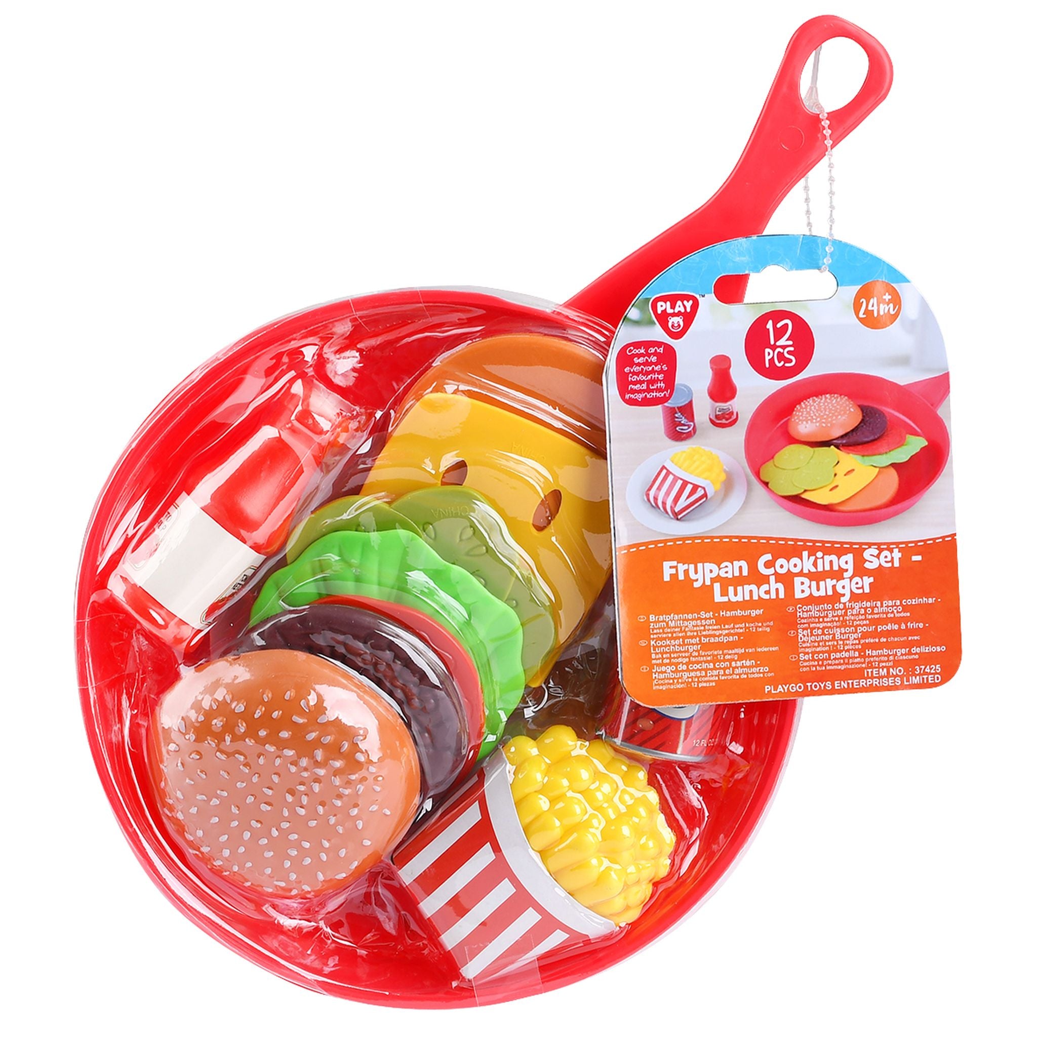 Playgo Toys Ent. Ltd. Assorted Styles 12-Piece Frypan Cooking Toy Set