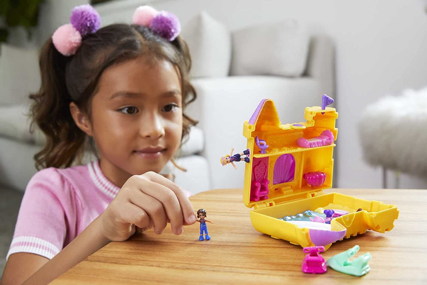 Hot Deal! Polly Pocket Sandcastle-Shaped Big Pocket World Surf 'N' Sandventure Compact Set