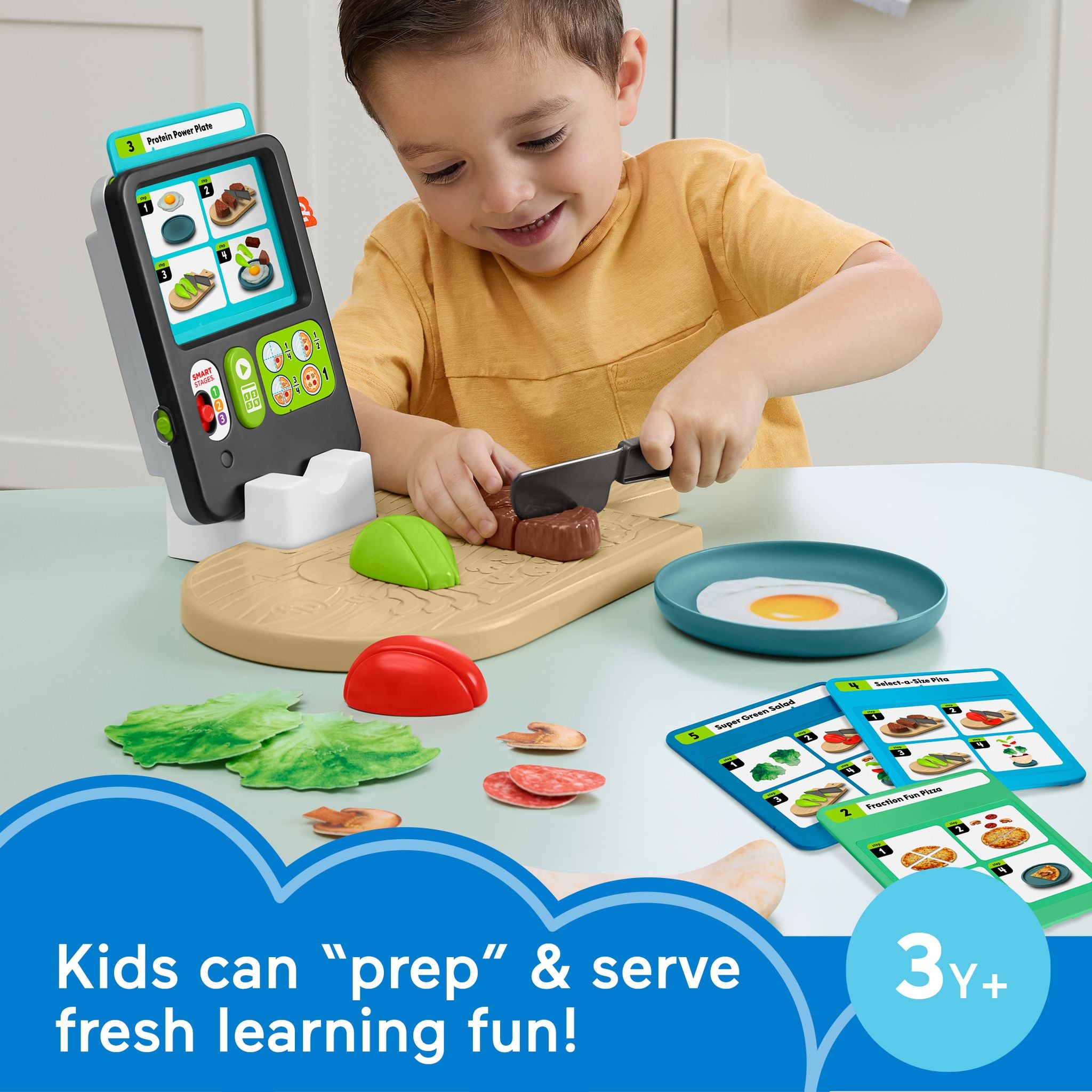 Hot Deal! Fisher-Price Interactive Laugh & Learn 1-2-3 Cooking Meal Kit for Young Chefs