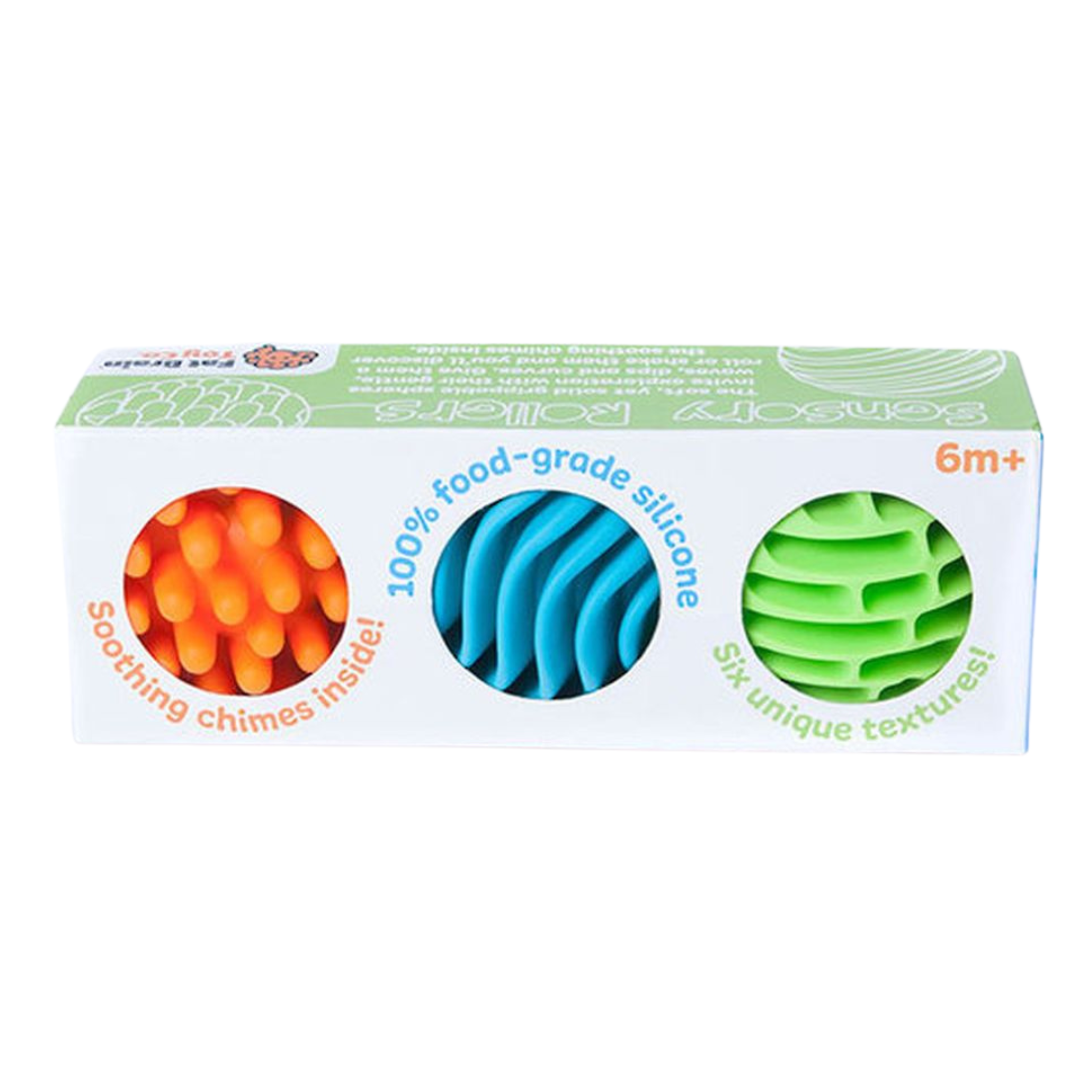 Hot Sale! Fat Brain Toys' Sensory Rollers - Set of 3 High - Quality Silicone Spheres