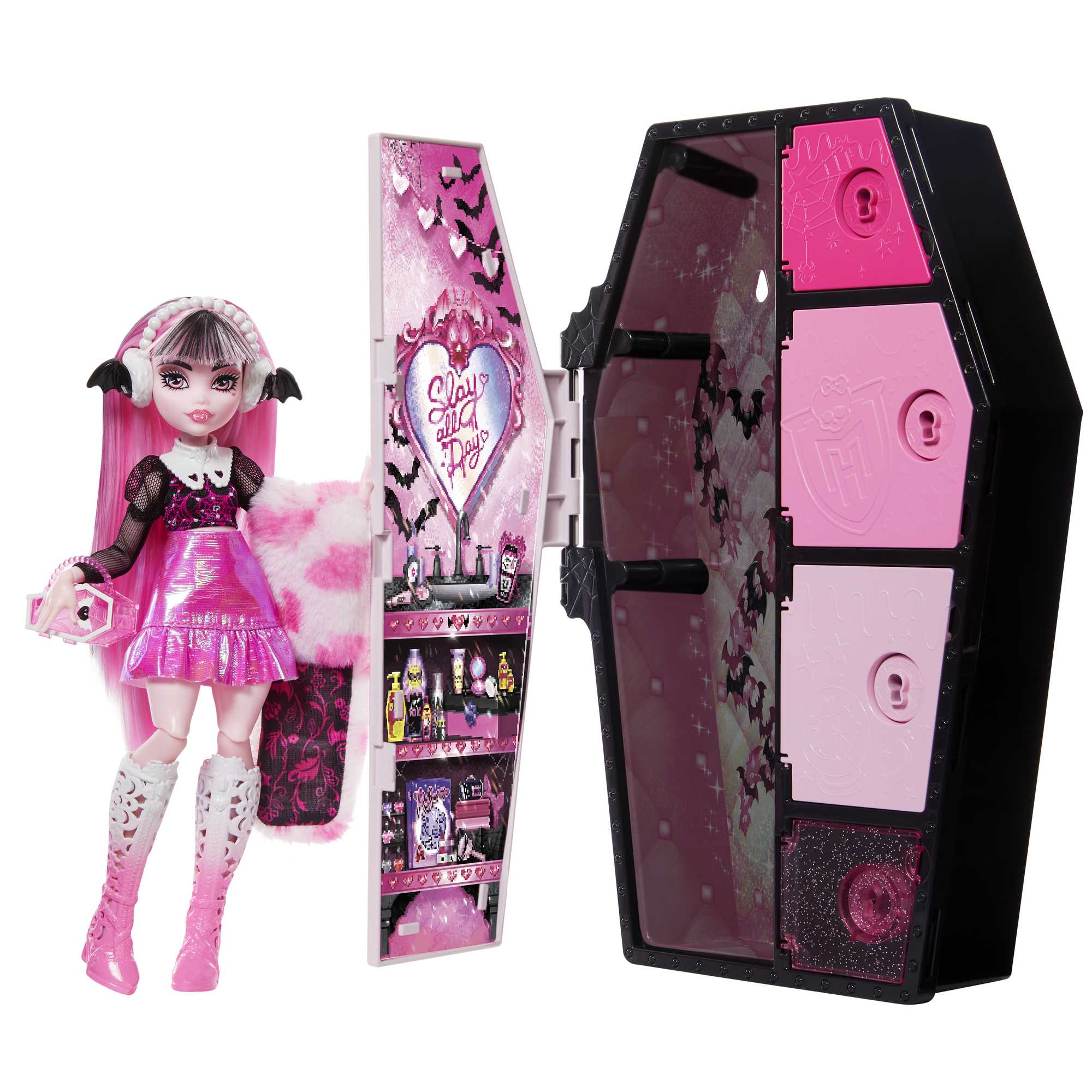 Monster High Skulltimate Secrets Series 2 Fearidescent Edition - Glamorous Draculaura Doll