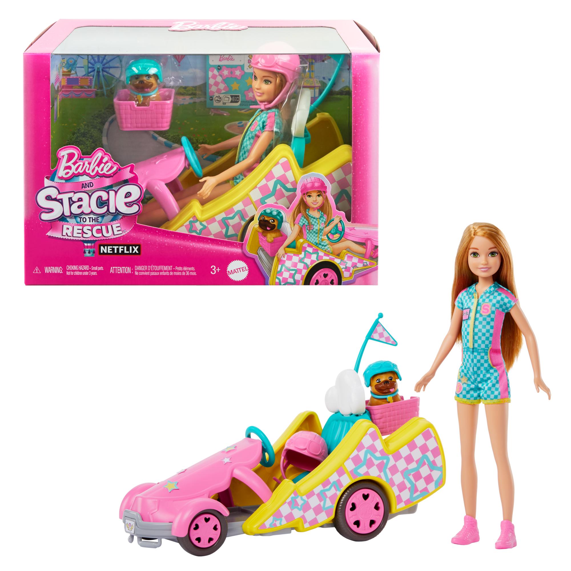 Hot Sale! Barbie and Stacie Rescue Themed Doll with Go - Kart Toy Set